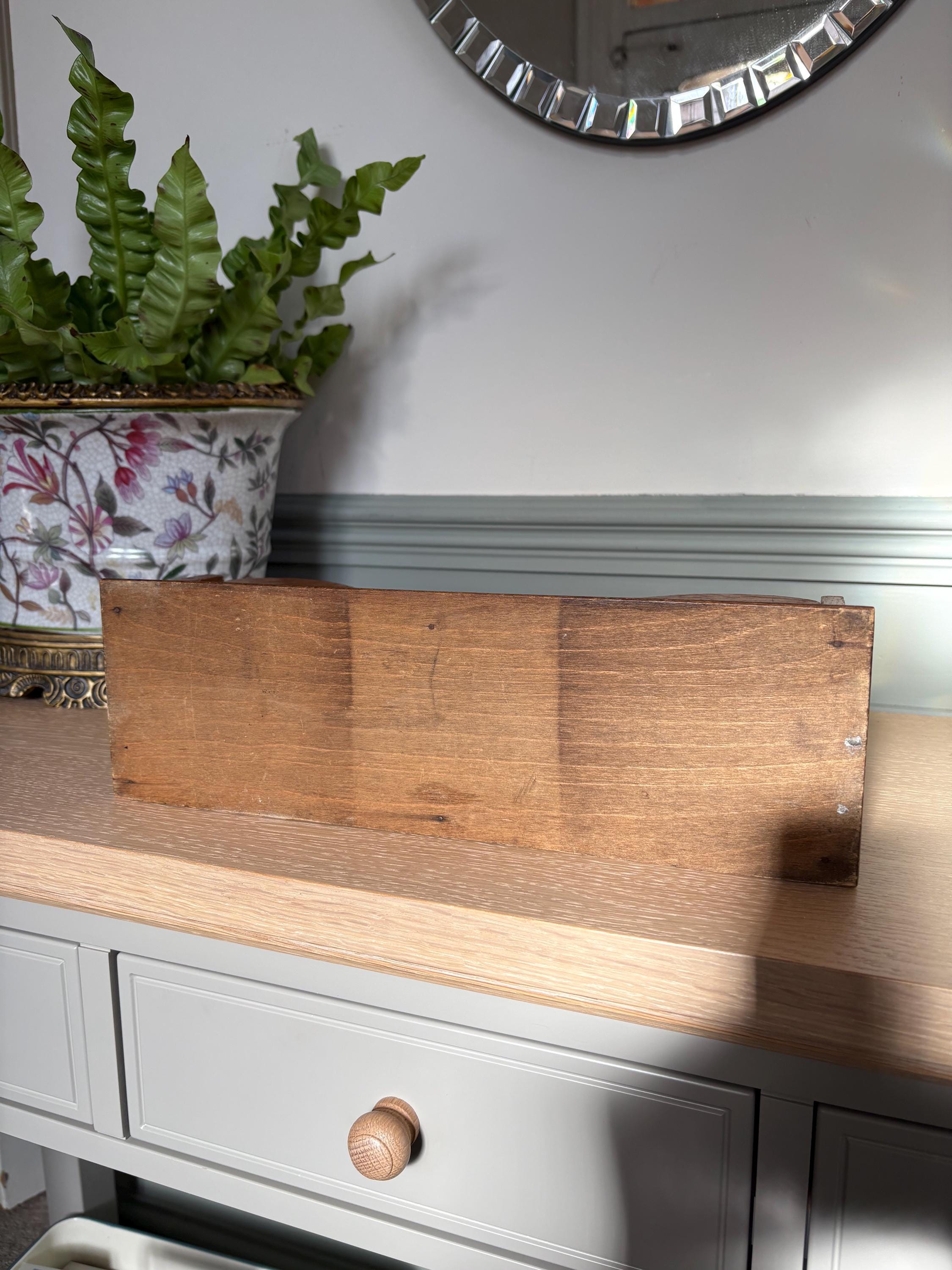 Large Vintage Wooden Letter Rack