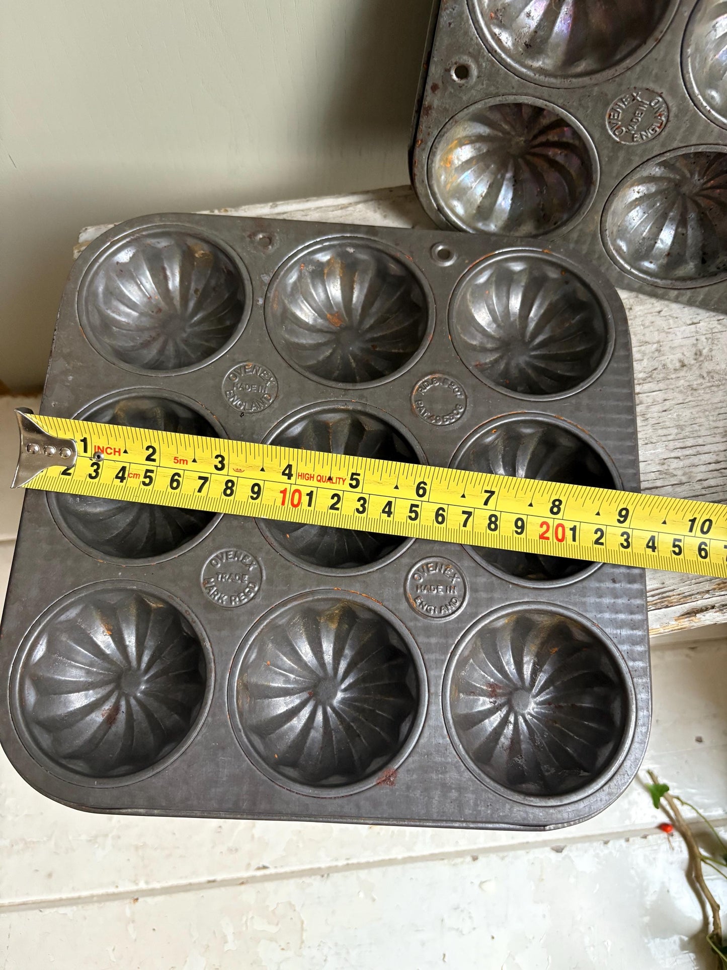 Set of TwoVintage Muffin Tray, Cupcake Tin, Mince pie Tins.