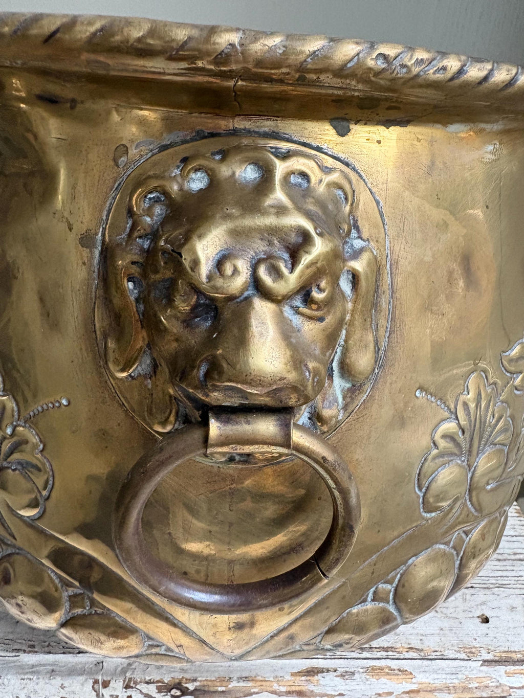 Large Brass Planter/Jardinere
