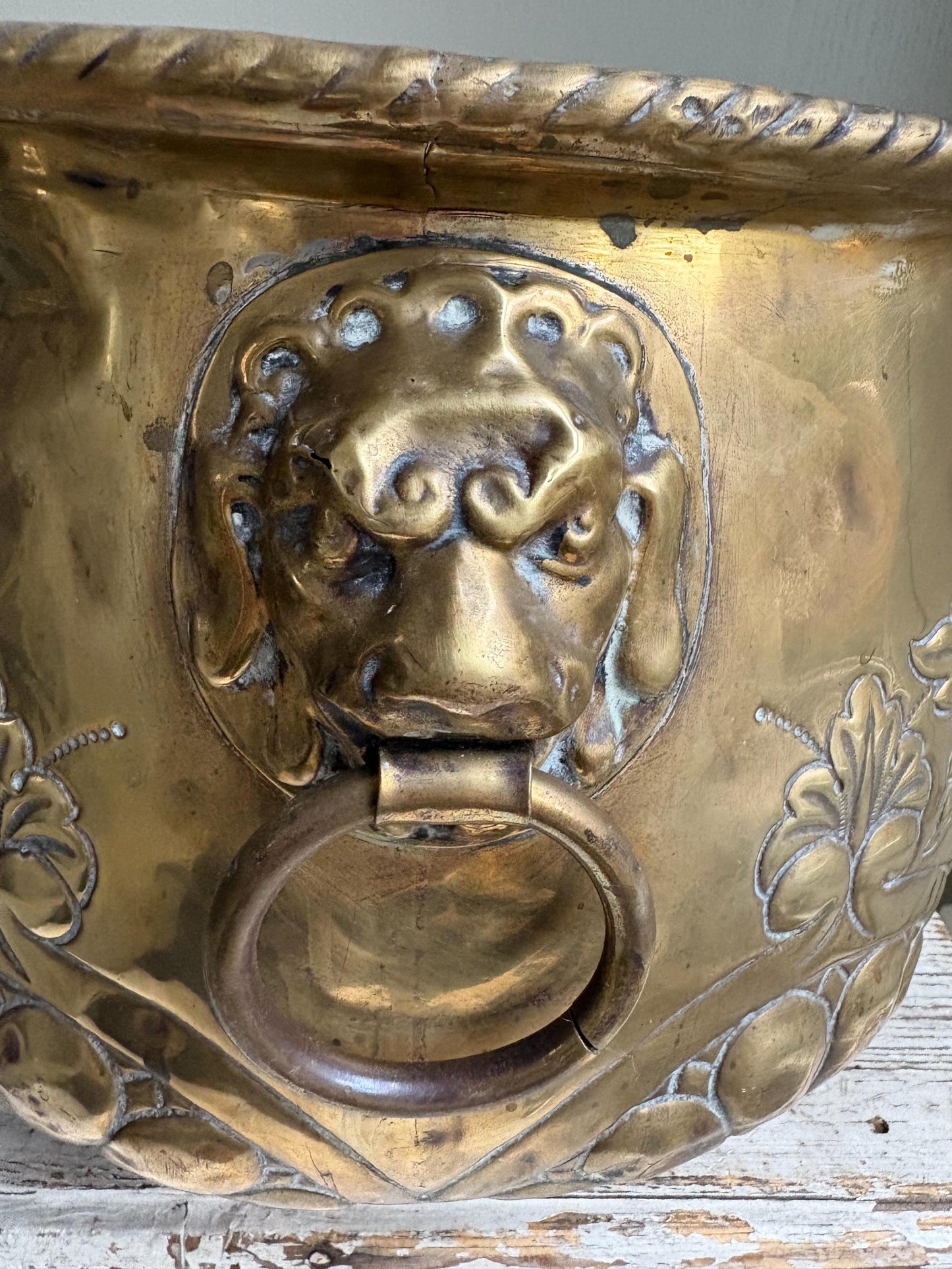 Large Brass Planter/Jardinere