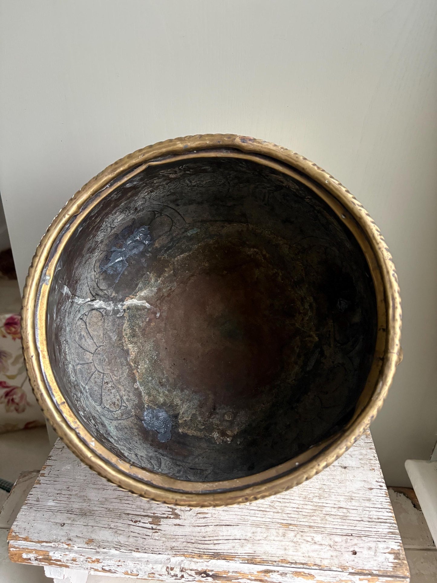 Large Brass Planter/Jardinere