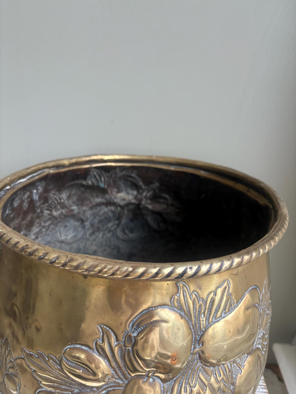 Large Brass Planter/Jardinere
