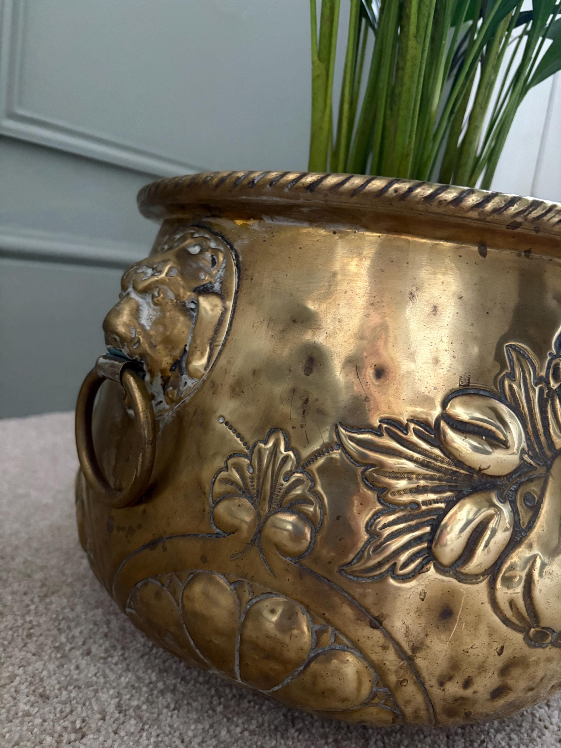 Large Brass Planter/Jardinere