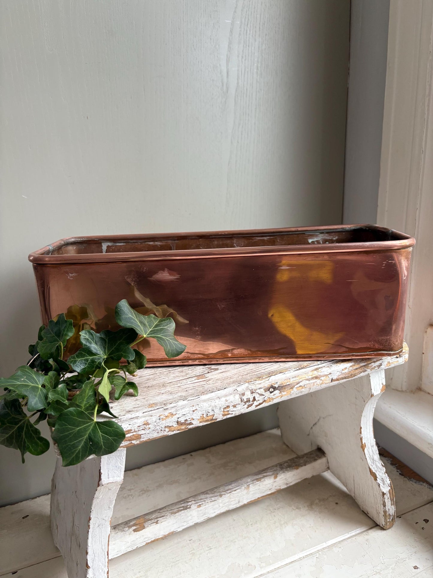 Copper Trough, Copper Planter, Windowsill Planter.