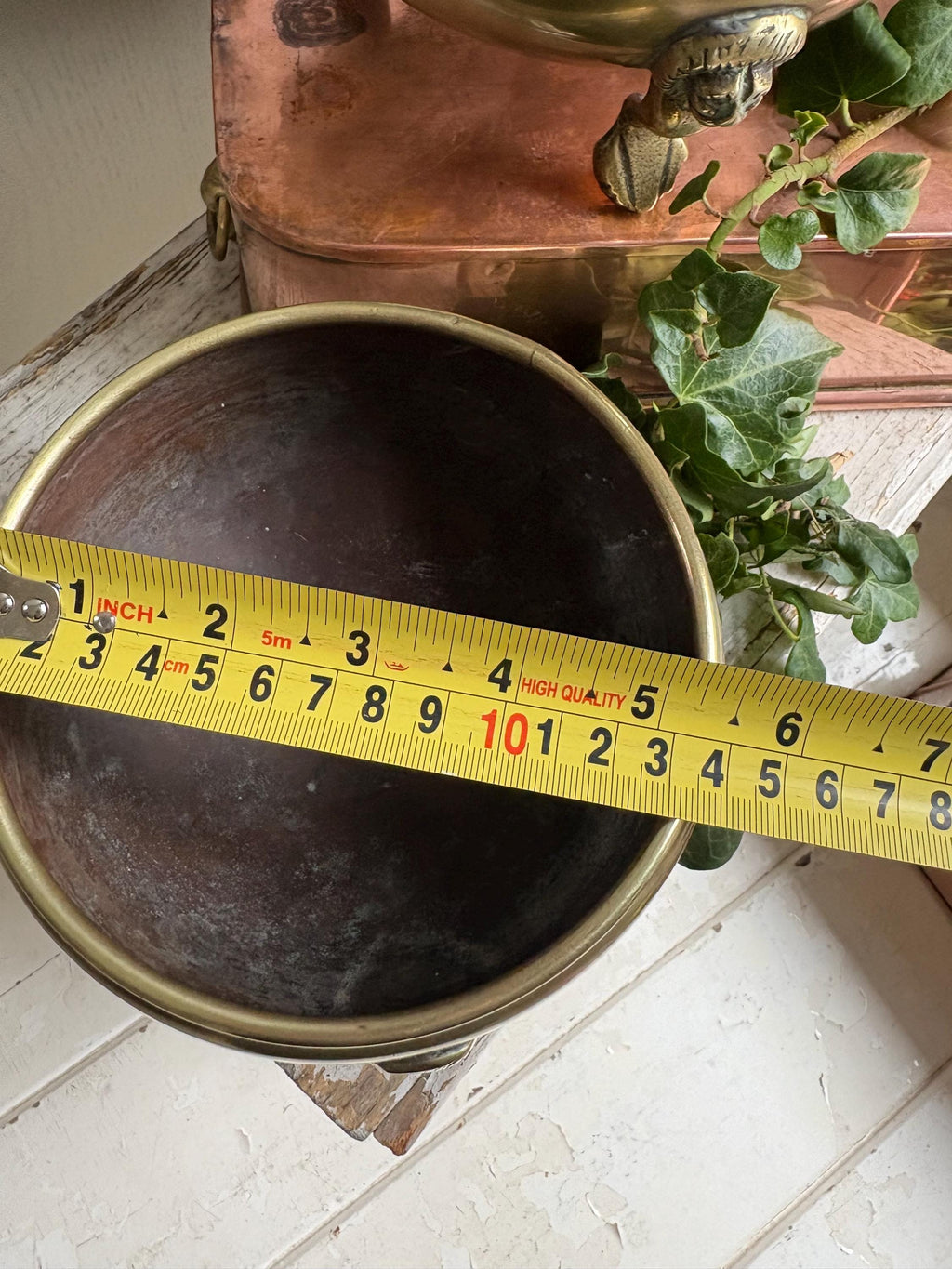 Set of TWO Brass Footed Bowls.