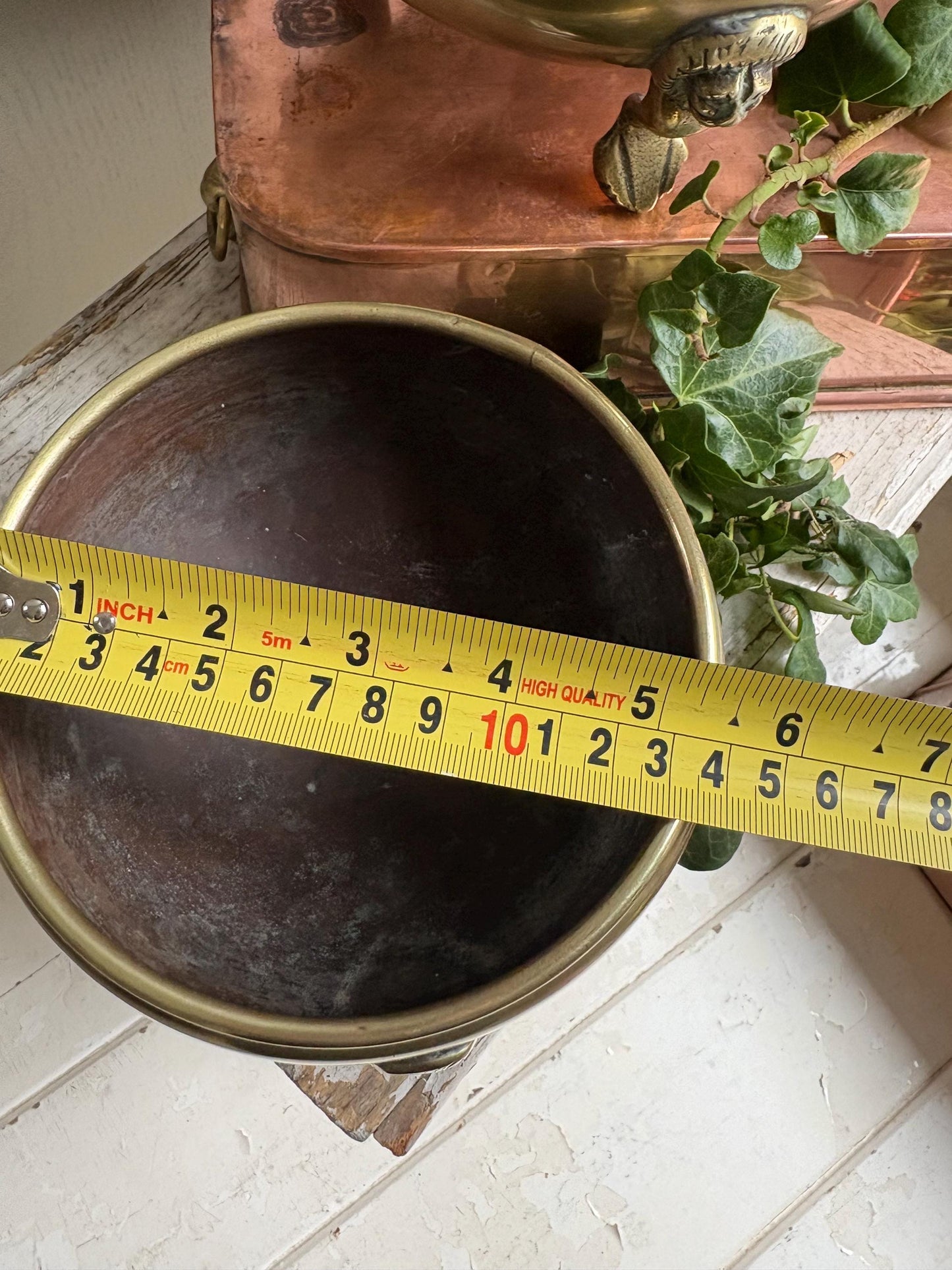 Set of TWO Brass Footed Bowls.