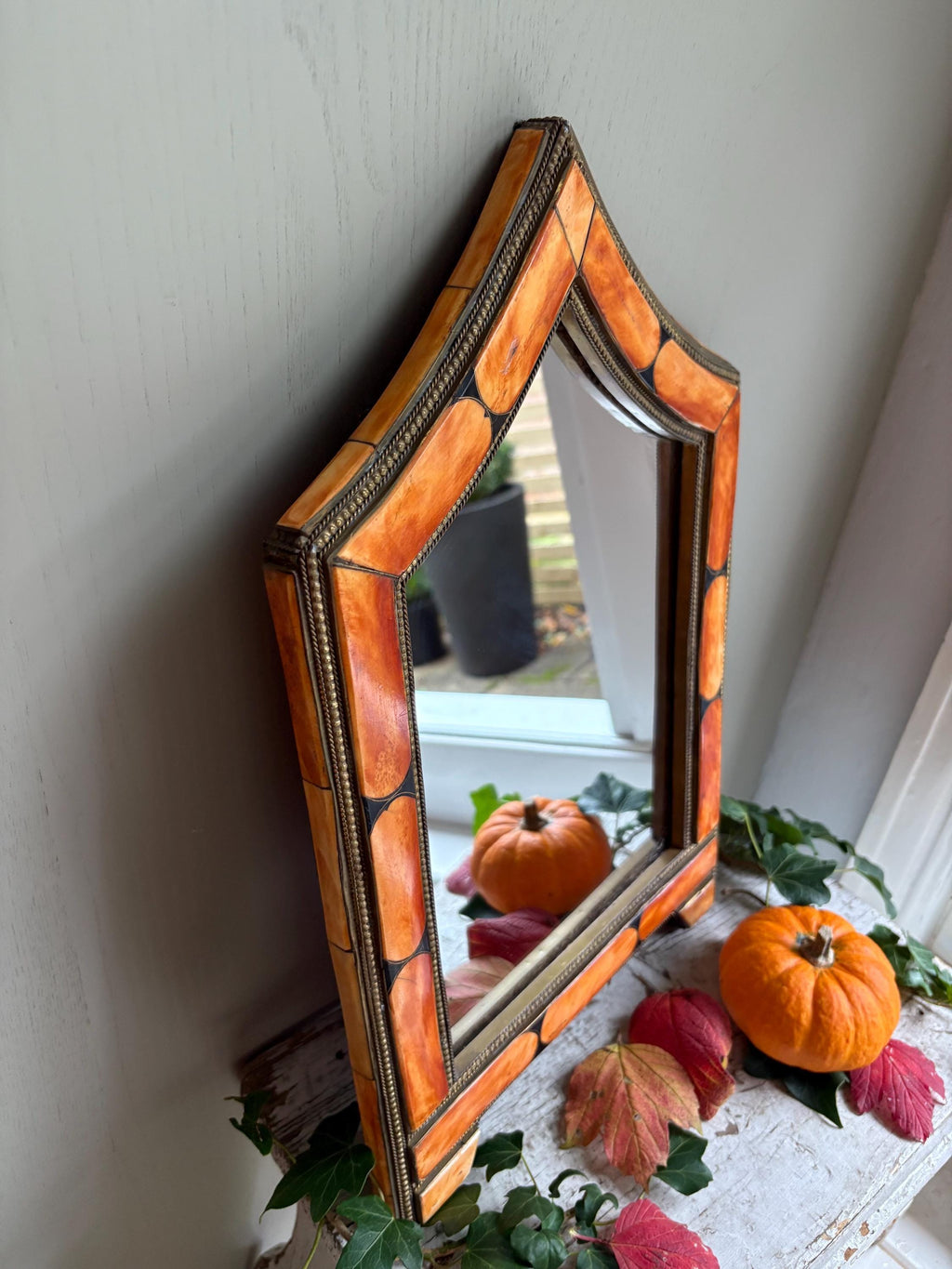 Moroccan Bone Inlay Mirror.