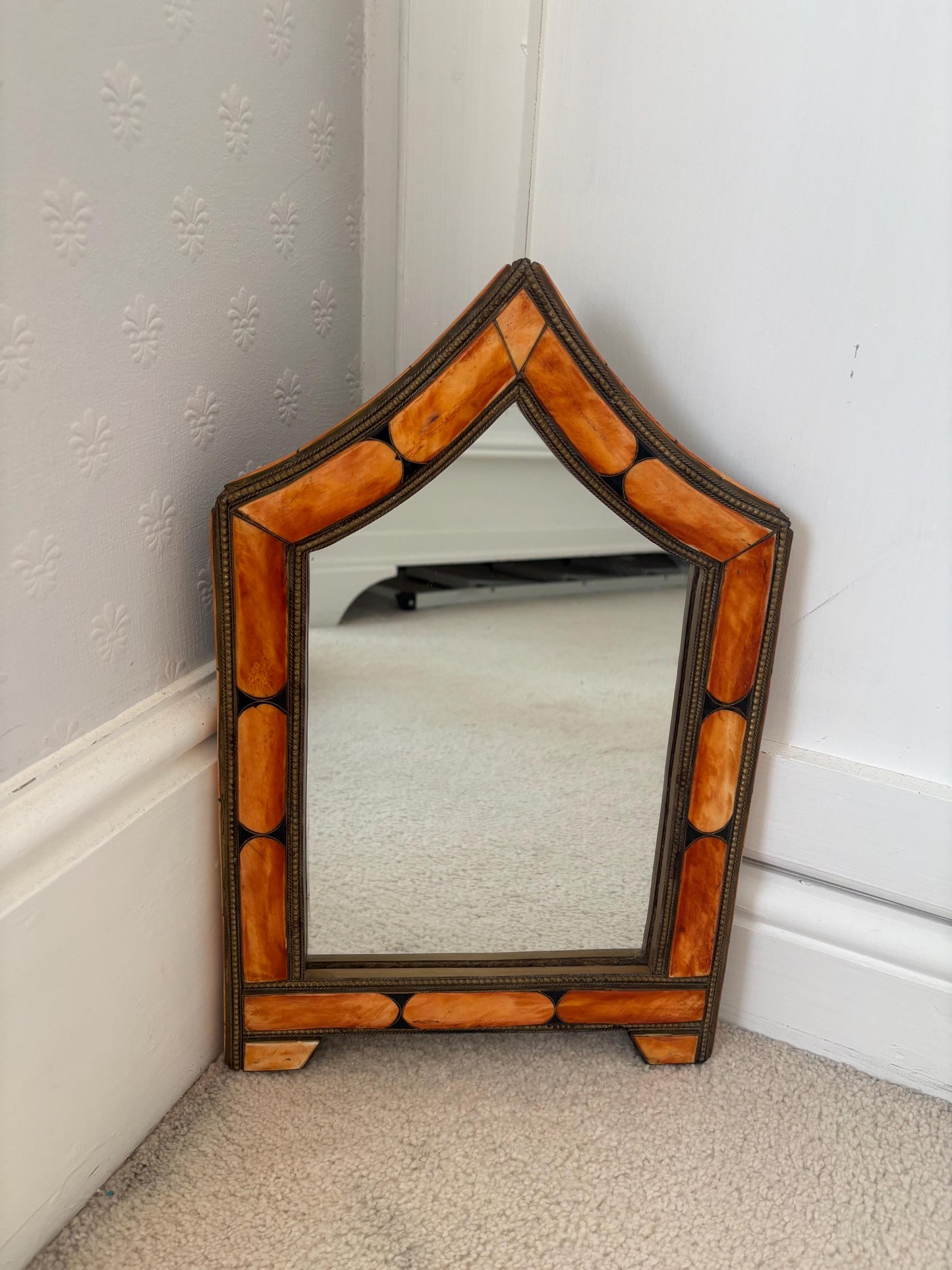 Moroccan Bone Inlay Mirror.