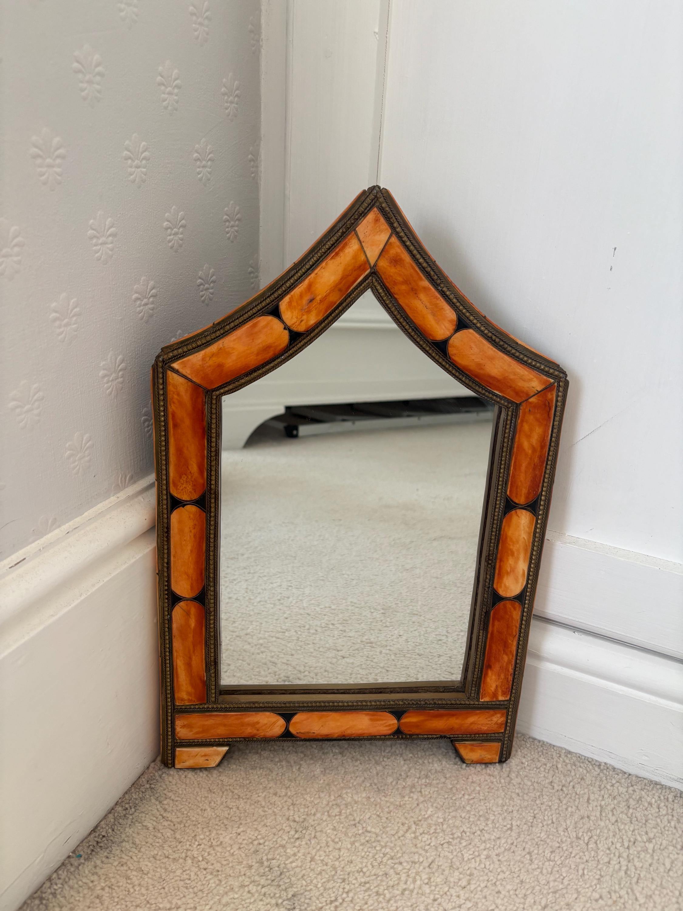 Moroccan Bone Inlay Mirror.