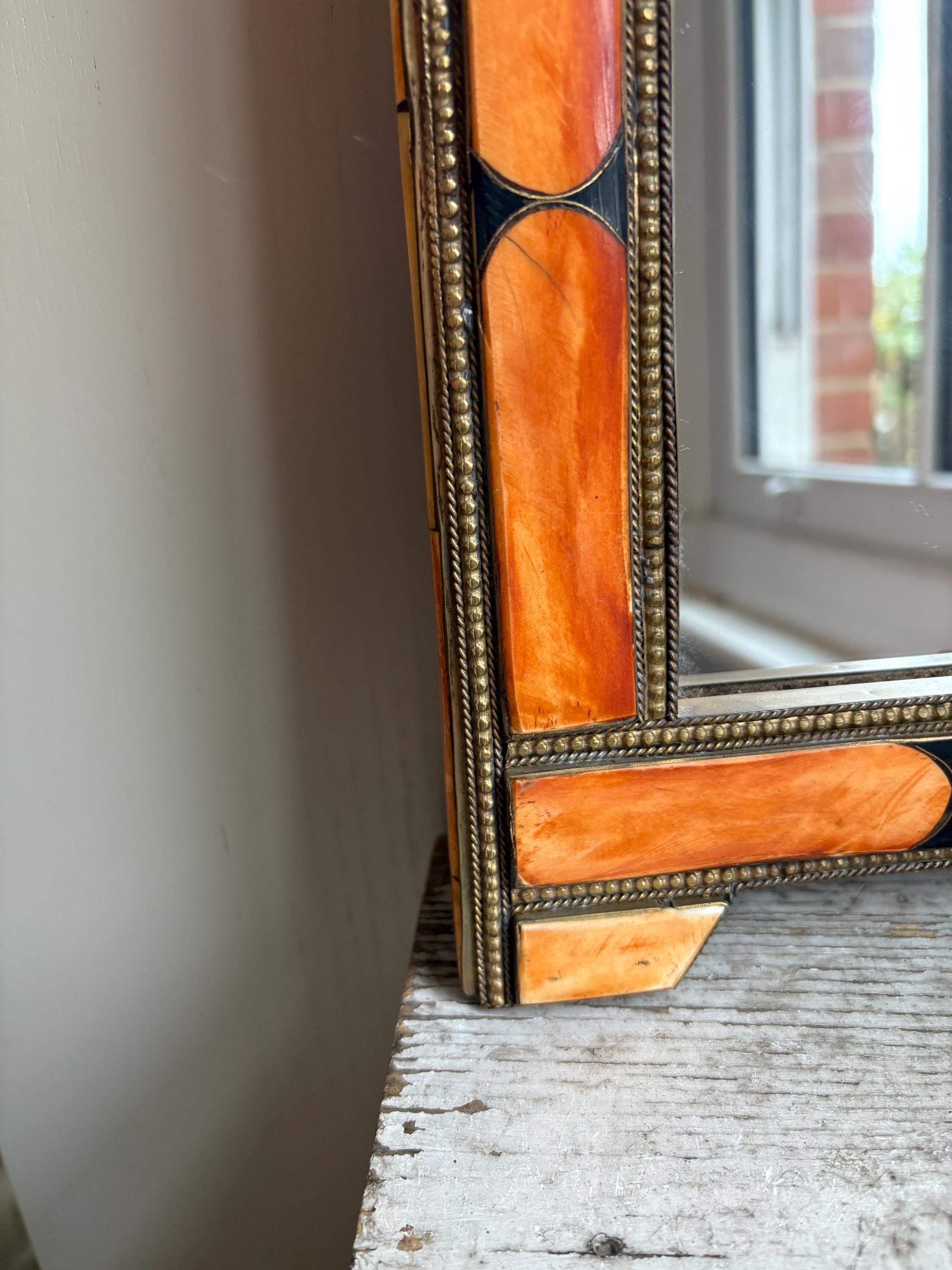 Moroccan Bone Inlay Mirror.