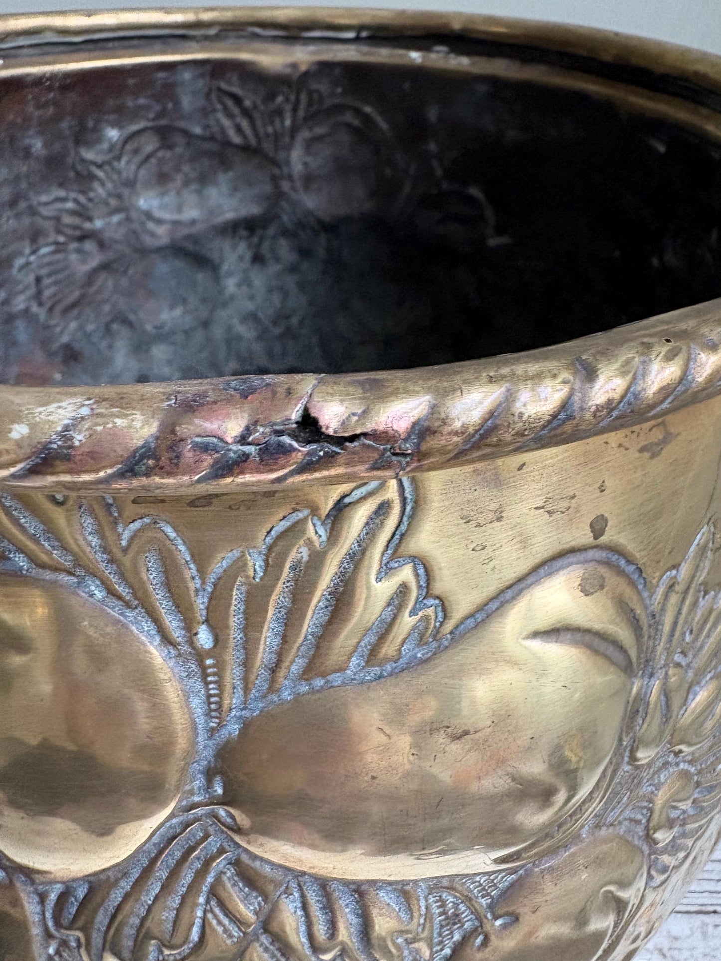 Large Brass Planter/Jardinere