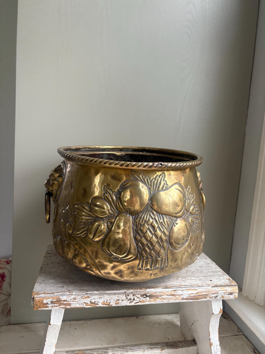 Large Brass Planter/Jardinere