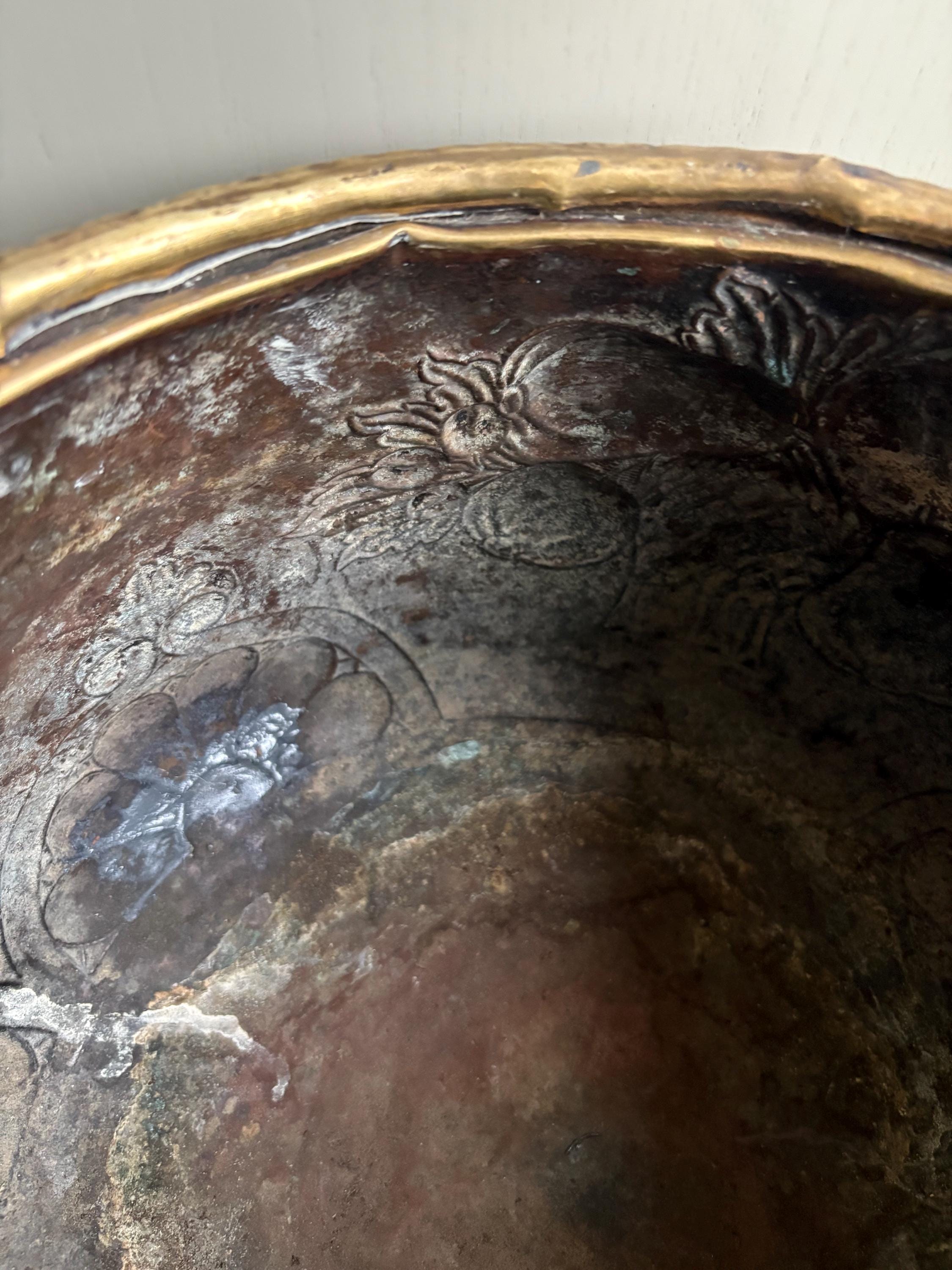 Large Brass Planter/Jardinere