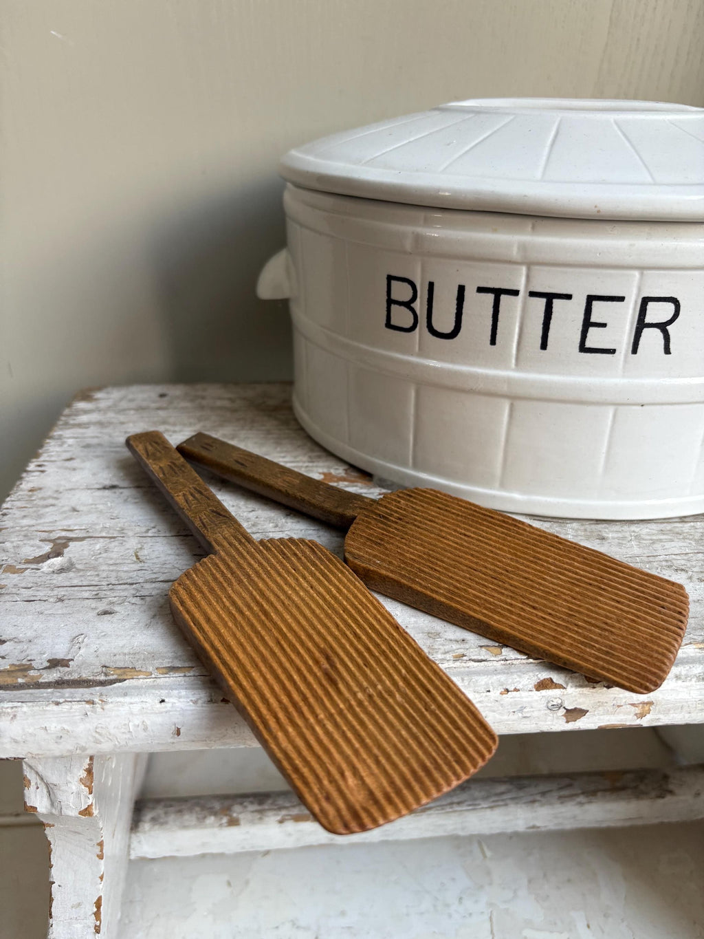 Old Wooden Butter Pats