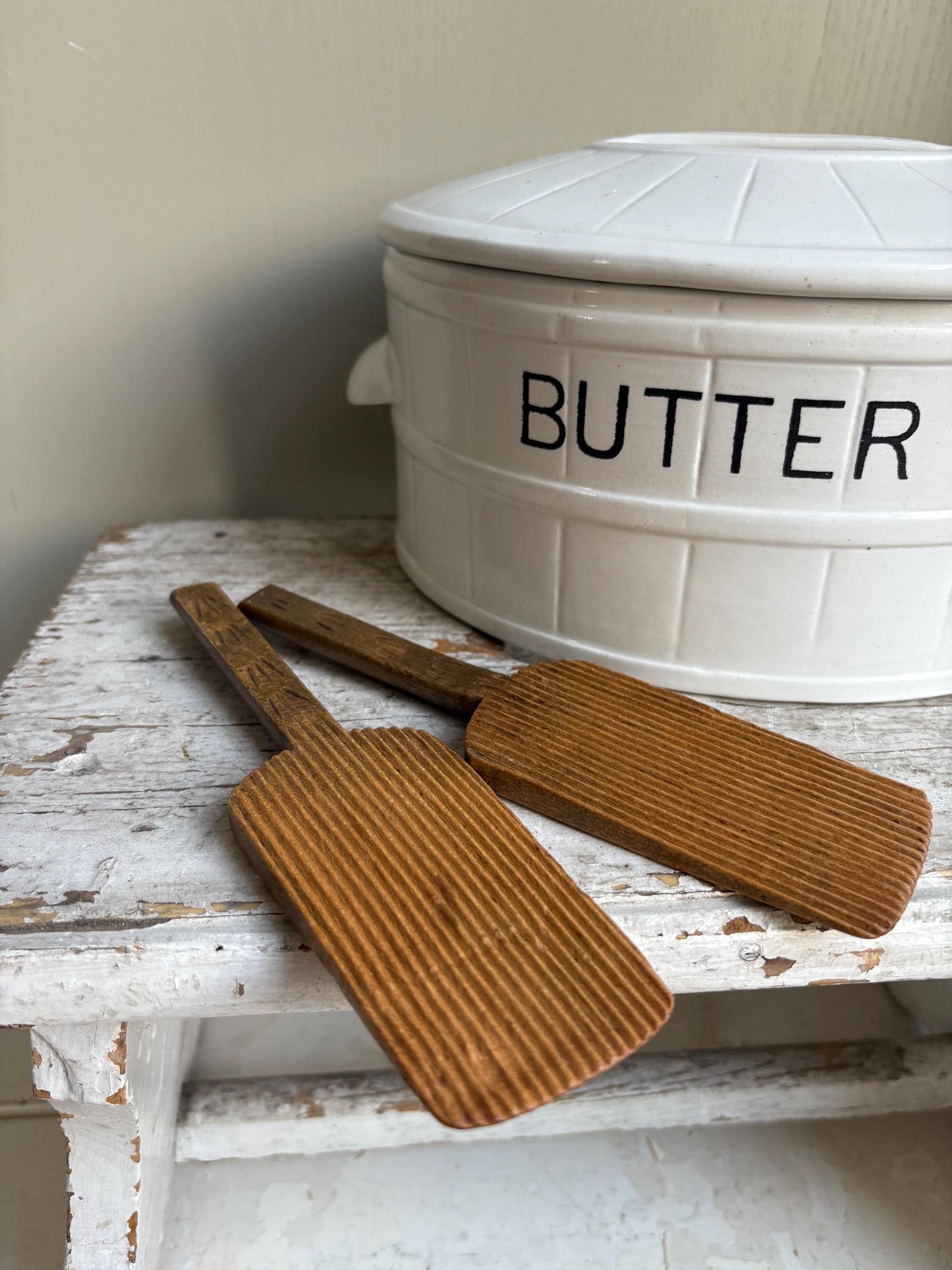 Old Wooden Butter Pats
