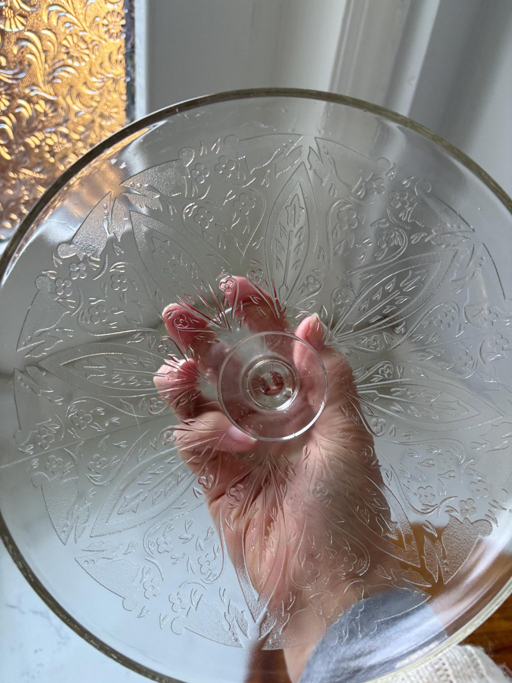 Vintage Glass Cake Stand