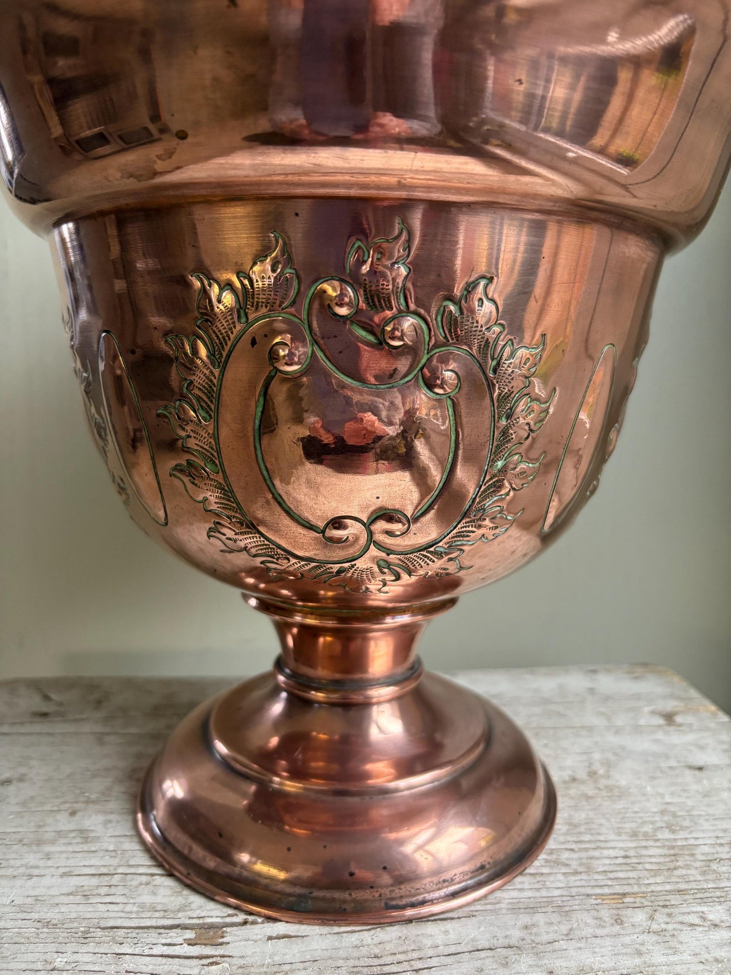 Arts and Crafts Copper Jardinere, Art Deco Planter