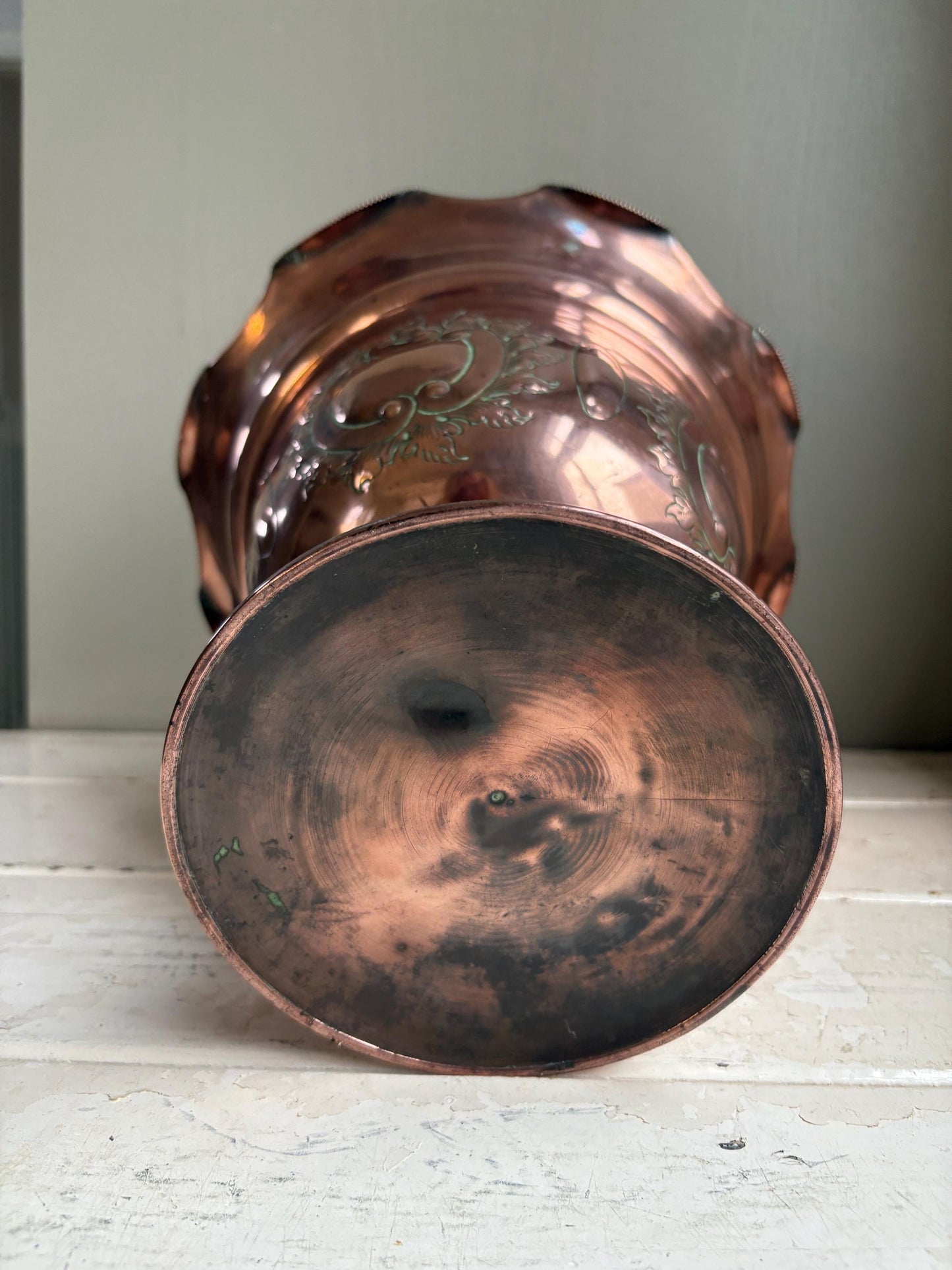 Arts and Crafts Copper Jardinere, Art Deco Planter