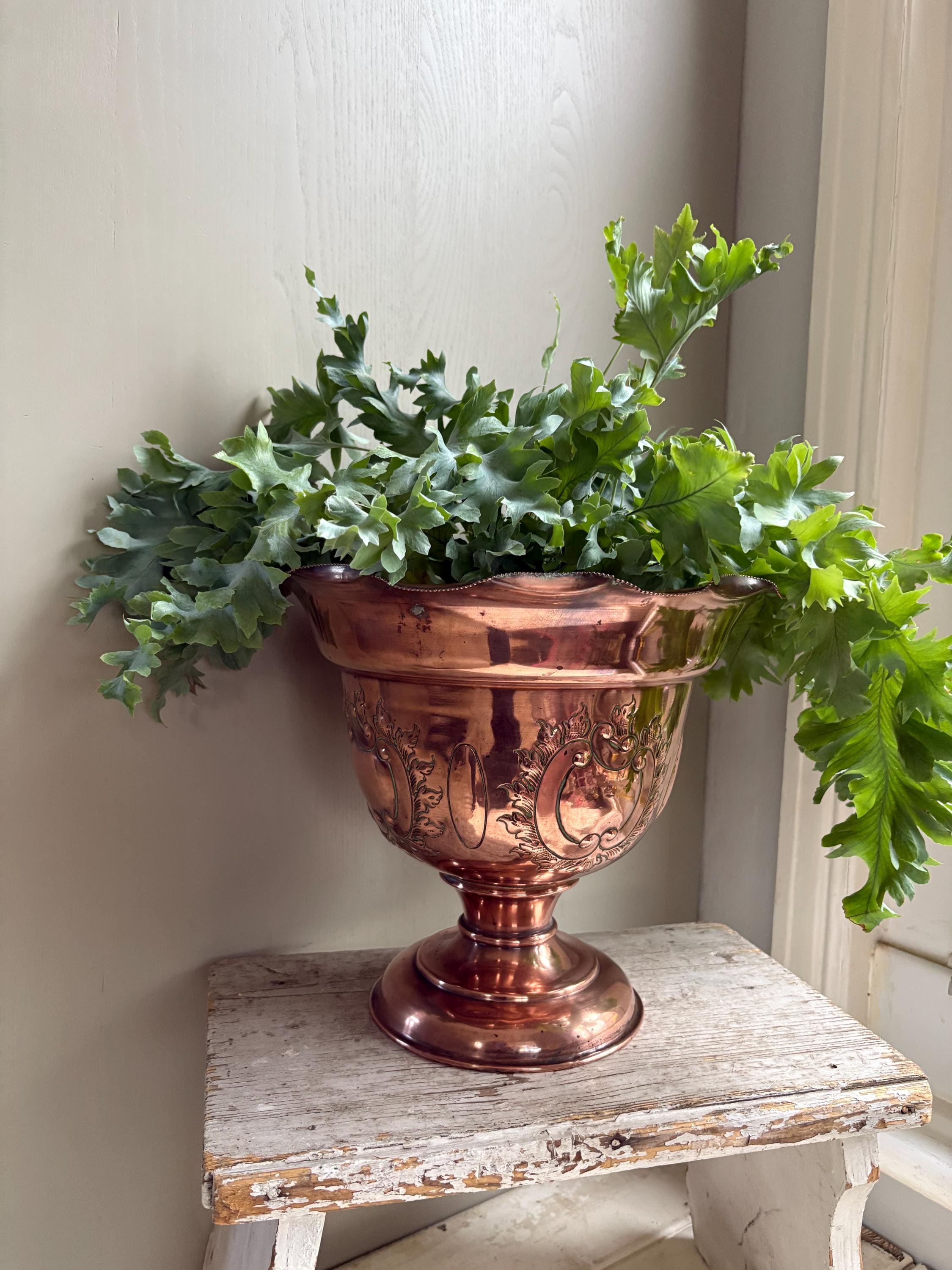Arts and Crafts Copper Jardinere, Art Deco Planter
