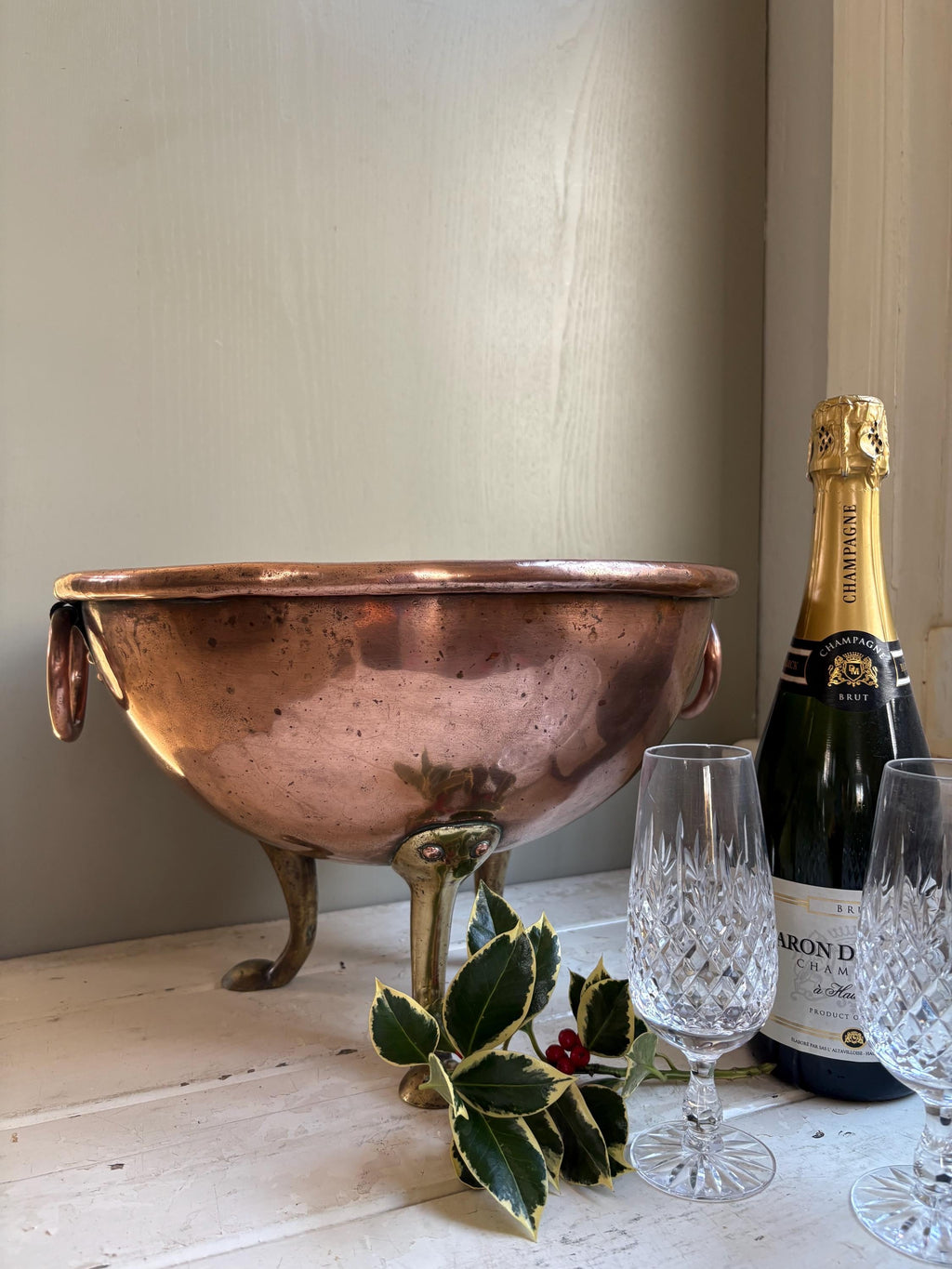 Old Copper Champagne Cooler, Wine Cooler