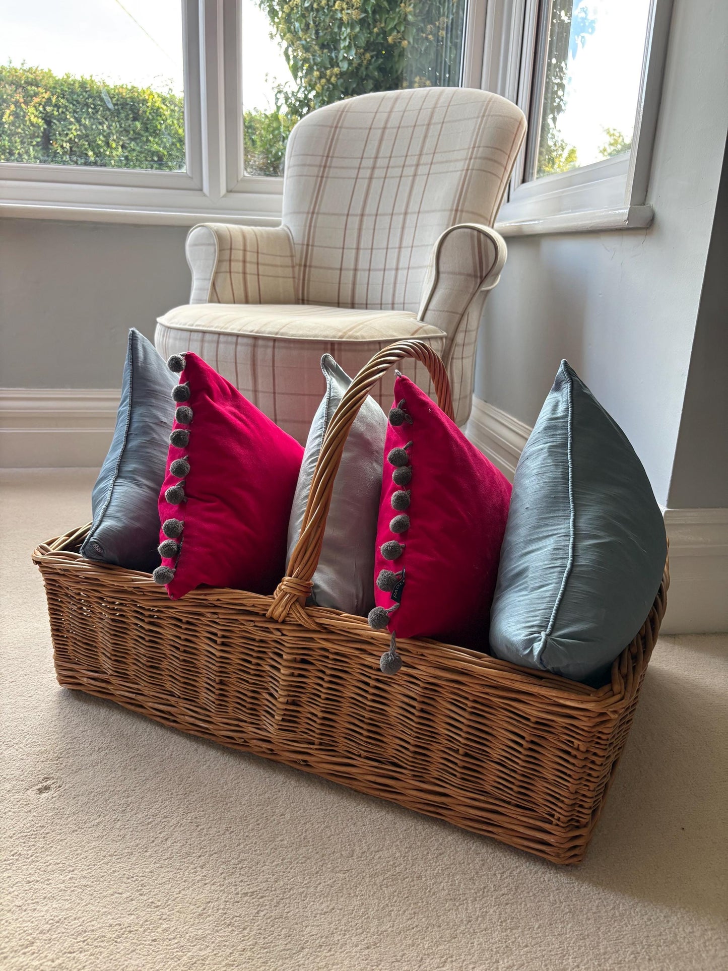 Huge Wicker Basket, Shop Display, Sandwich Round Basket.