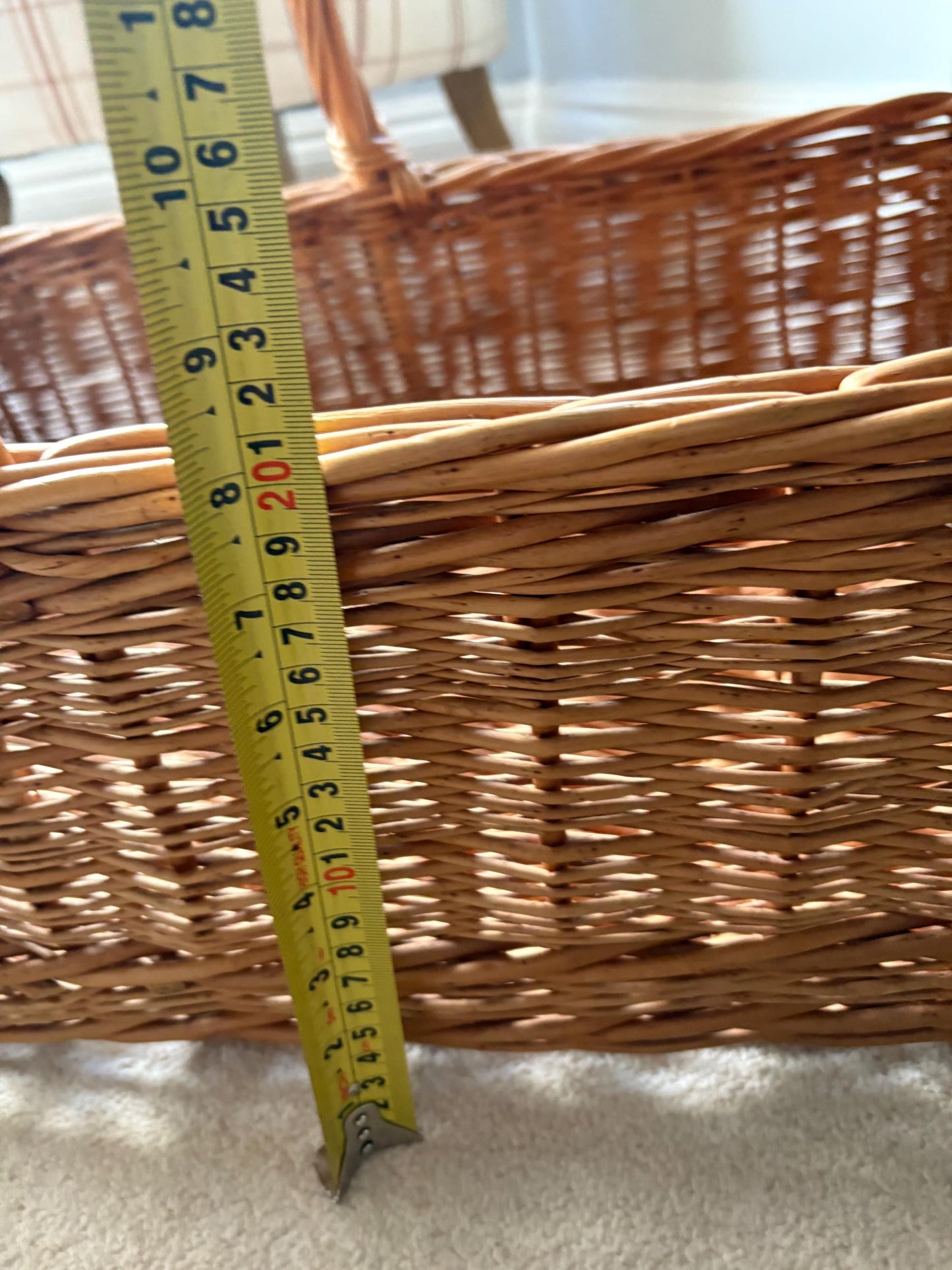 Huge Wicker Basket, Shop Display, Sandwich Round Basket.
