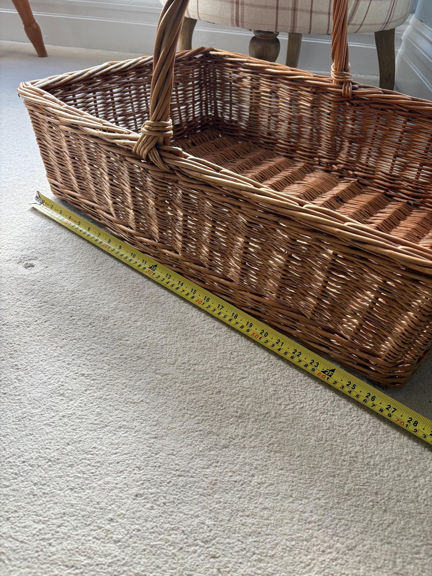 Huge Wicker Basket, Shop Display, Sandwich Round Basket.