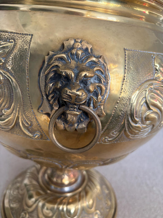 Brass Jardiniere, Antique Planter, Home Decor
