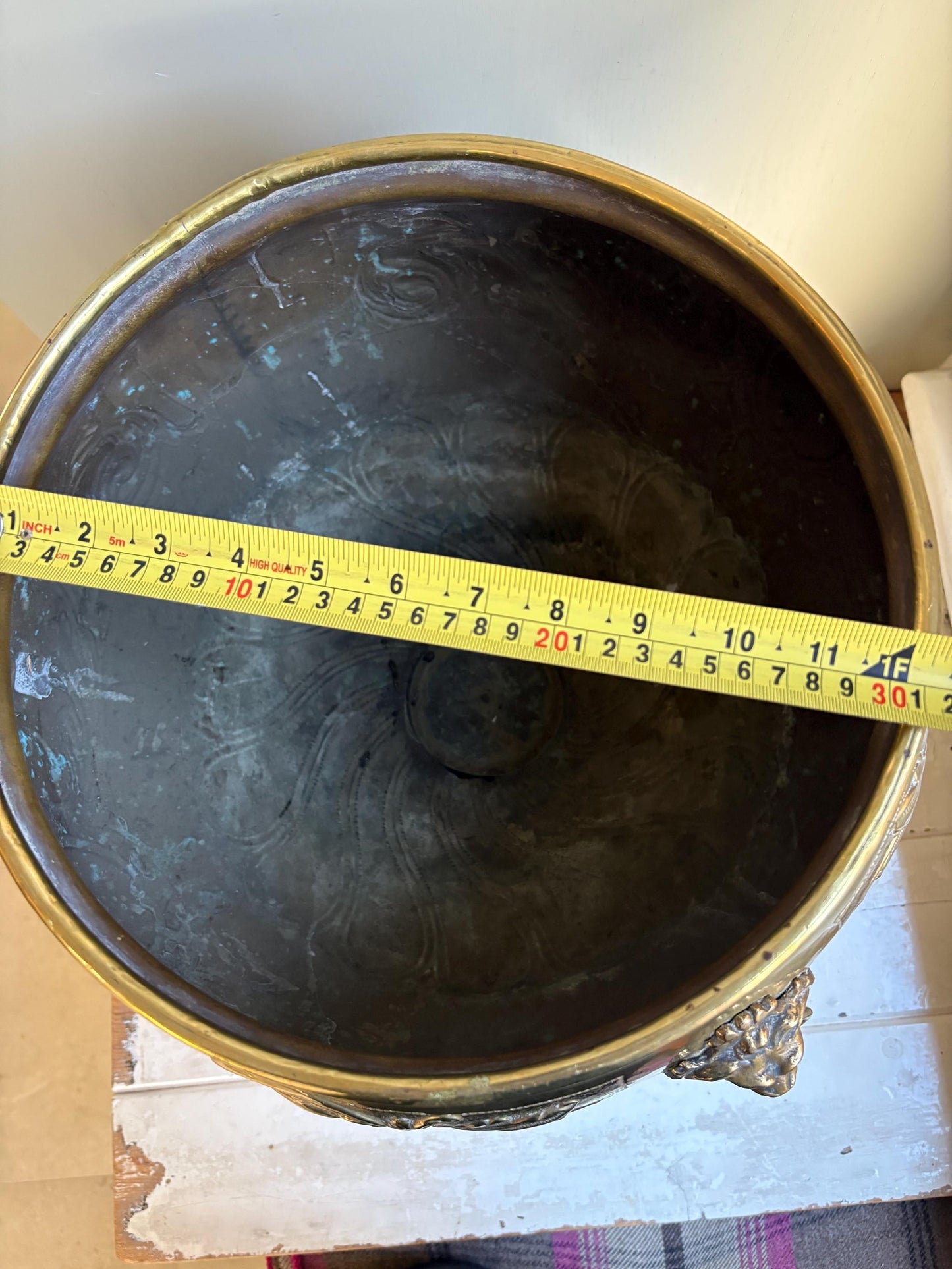 Brass Jardiniere, Antique Planter, Home Decor