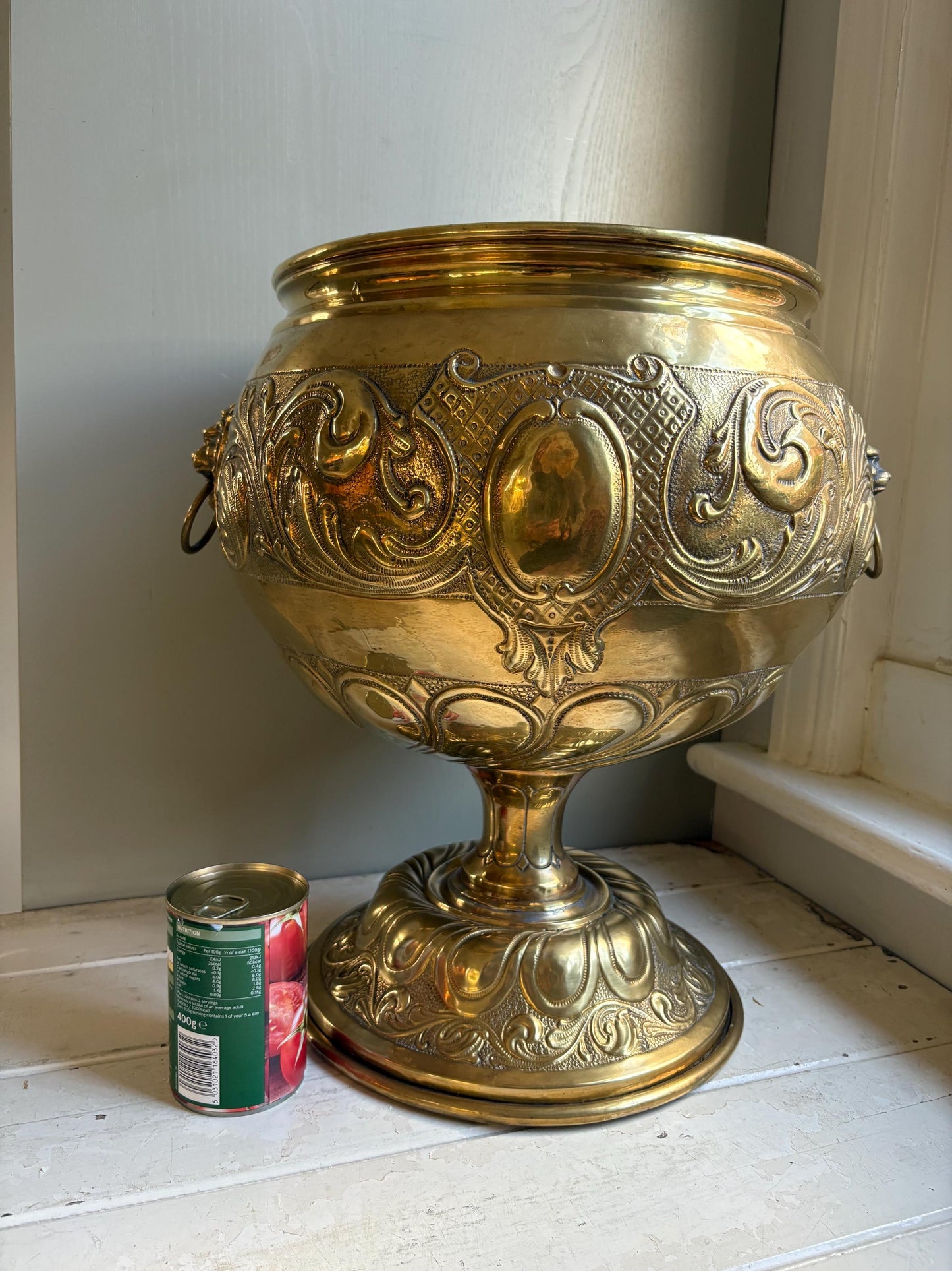 Brass Jardiniere, Antique Planter, Home Decor