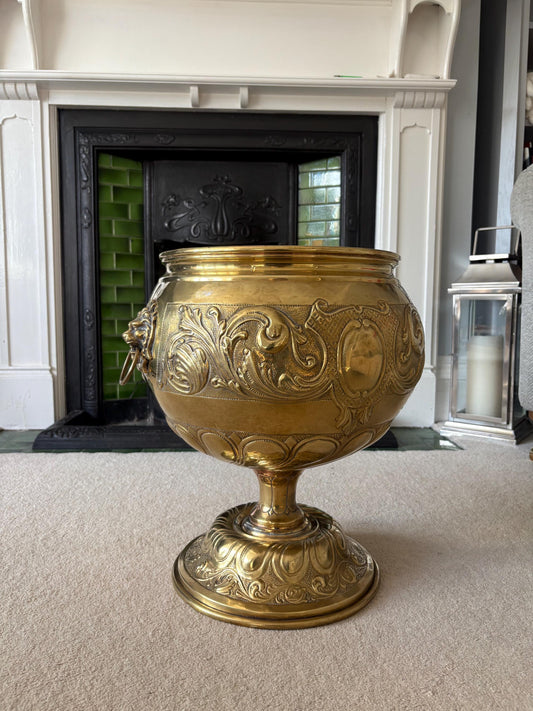 Brass Jardiniere, Antique Planter, Home Decor
