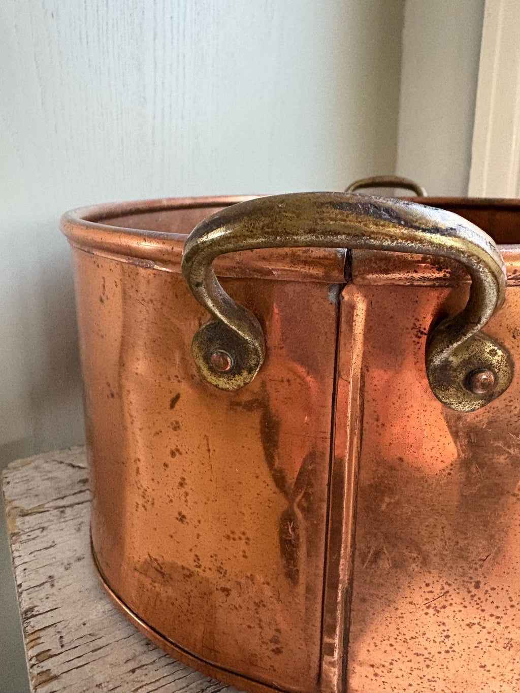 Large Oval Copper Planter