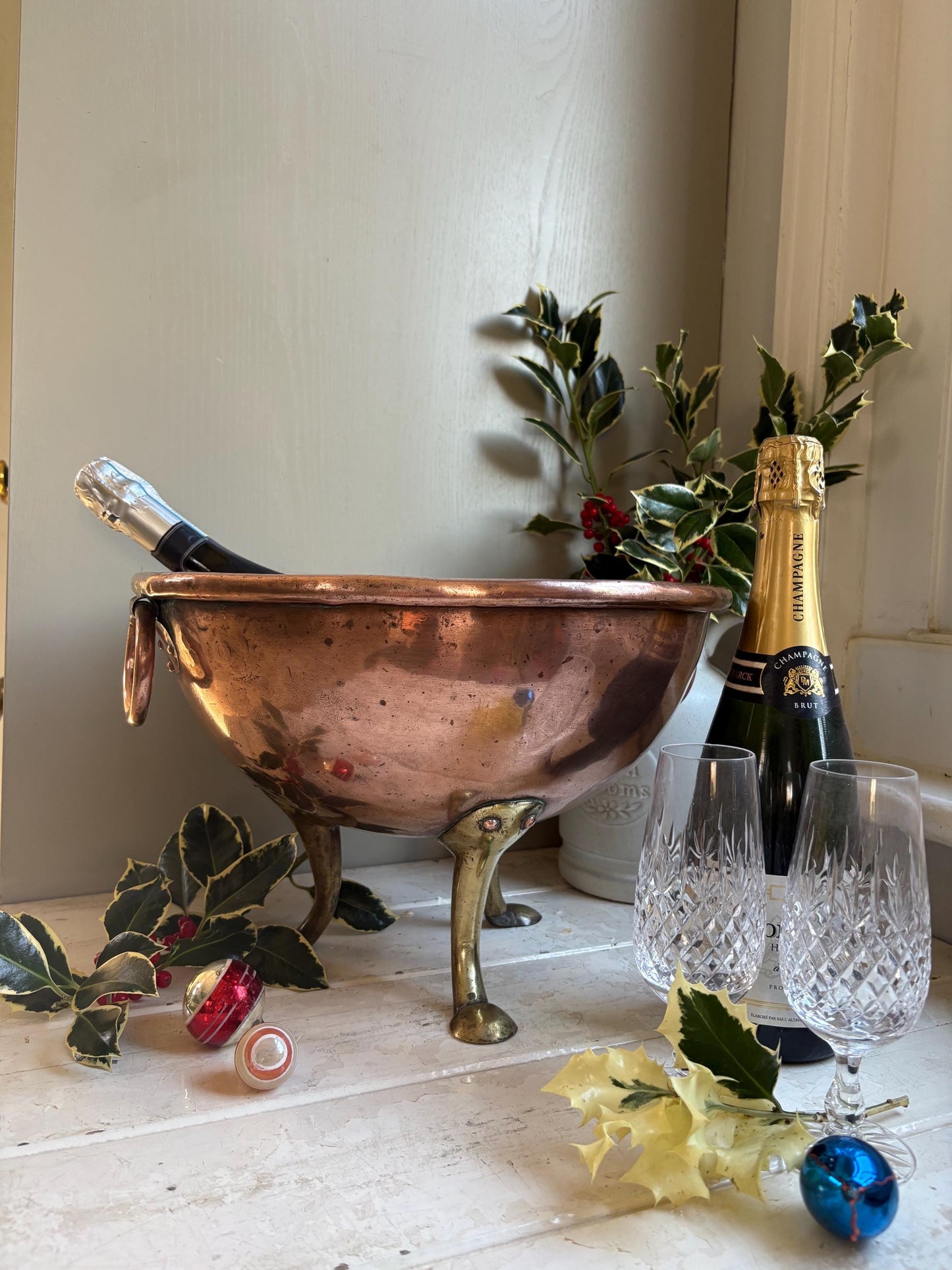 Old Copper Champagne Cooler, Wine Cooler