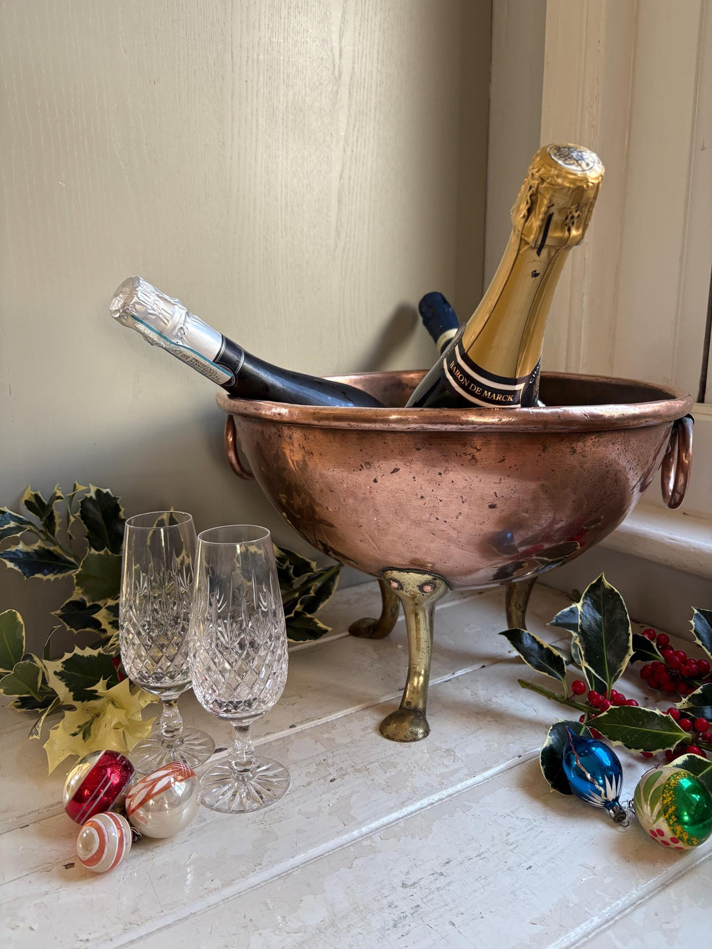 Old Copper Champagne Cooler, Wine Cooler