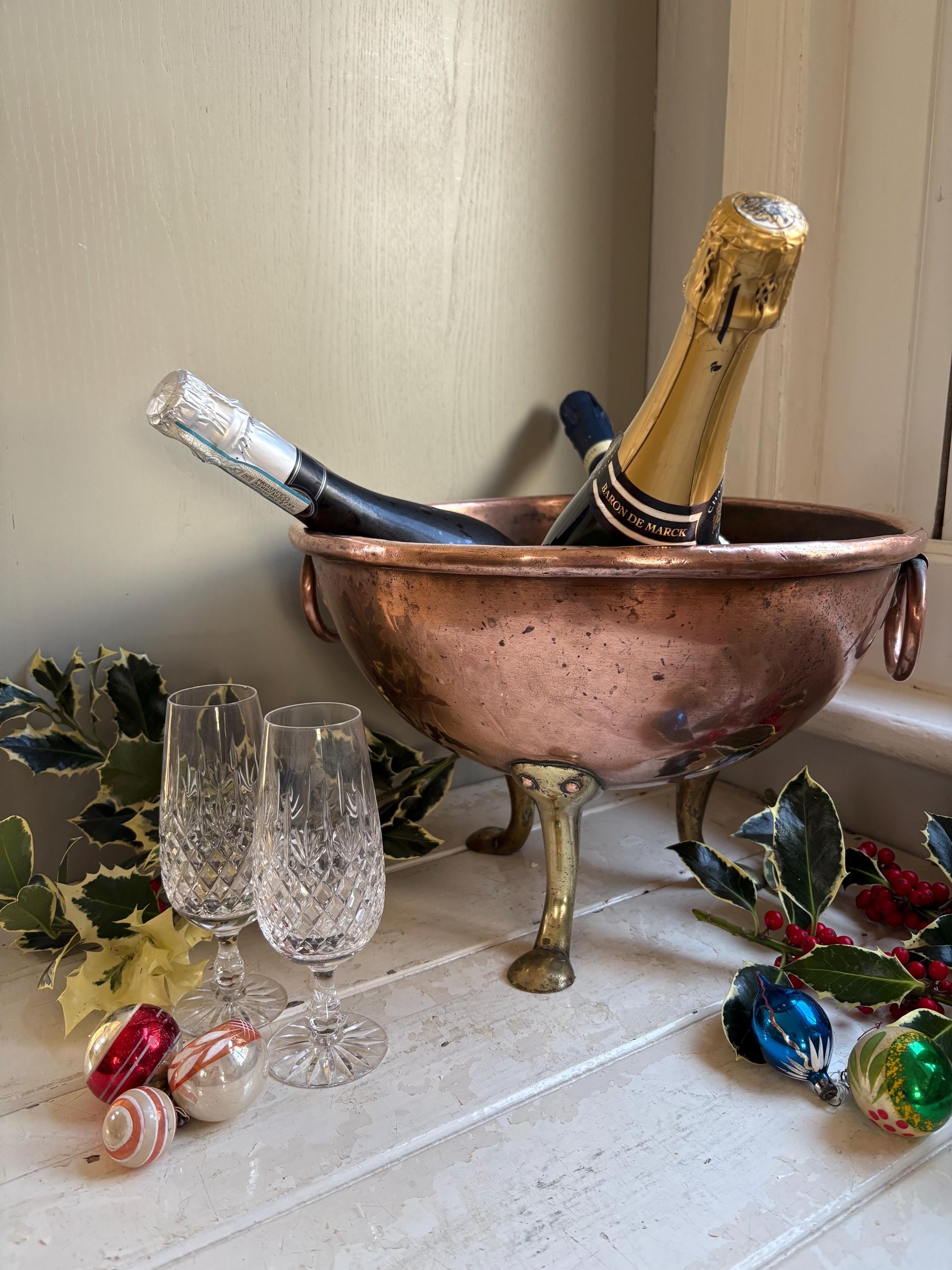 Old Copper Champagne Cooler, Wine Cooler