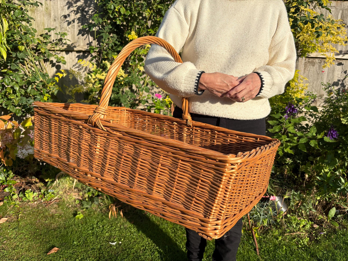 Huge Wicker Basket, Shop Display, Sandwich Round Basket.