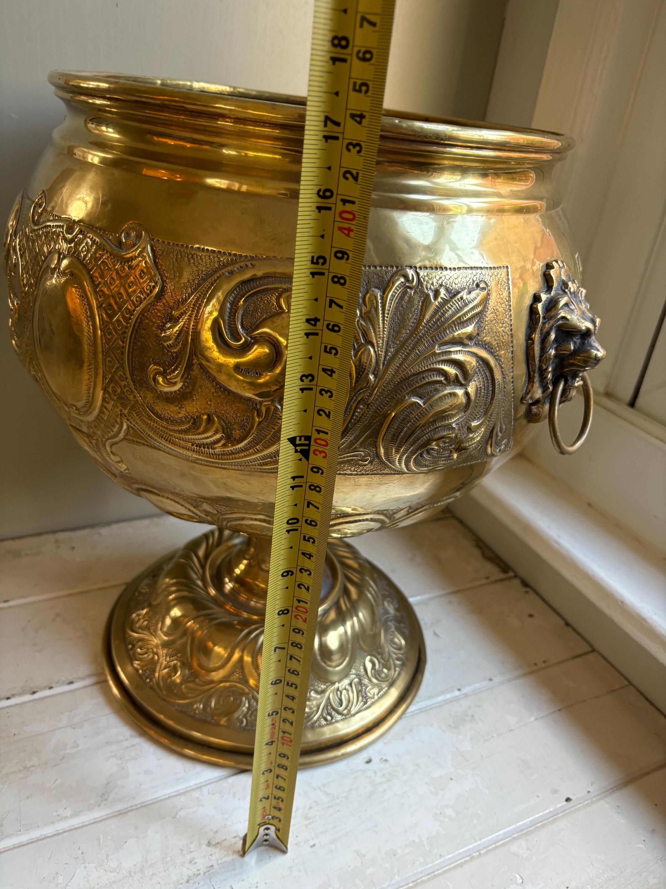 Brass Jardiniere, Antique Planter, Home Decor