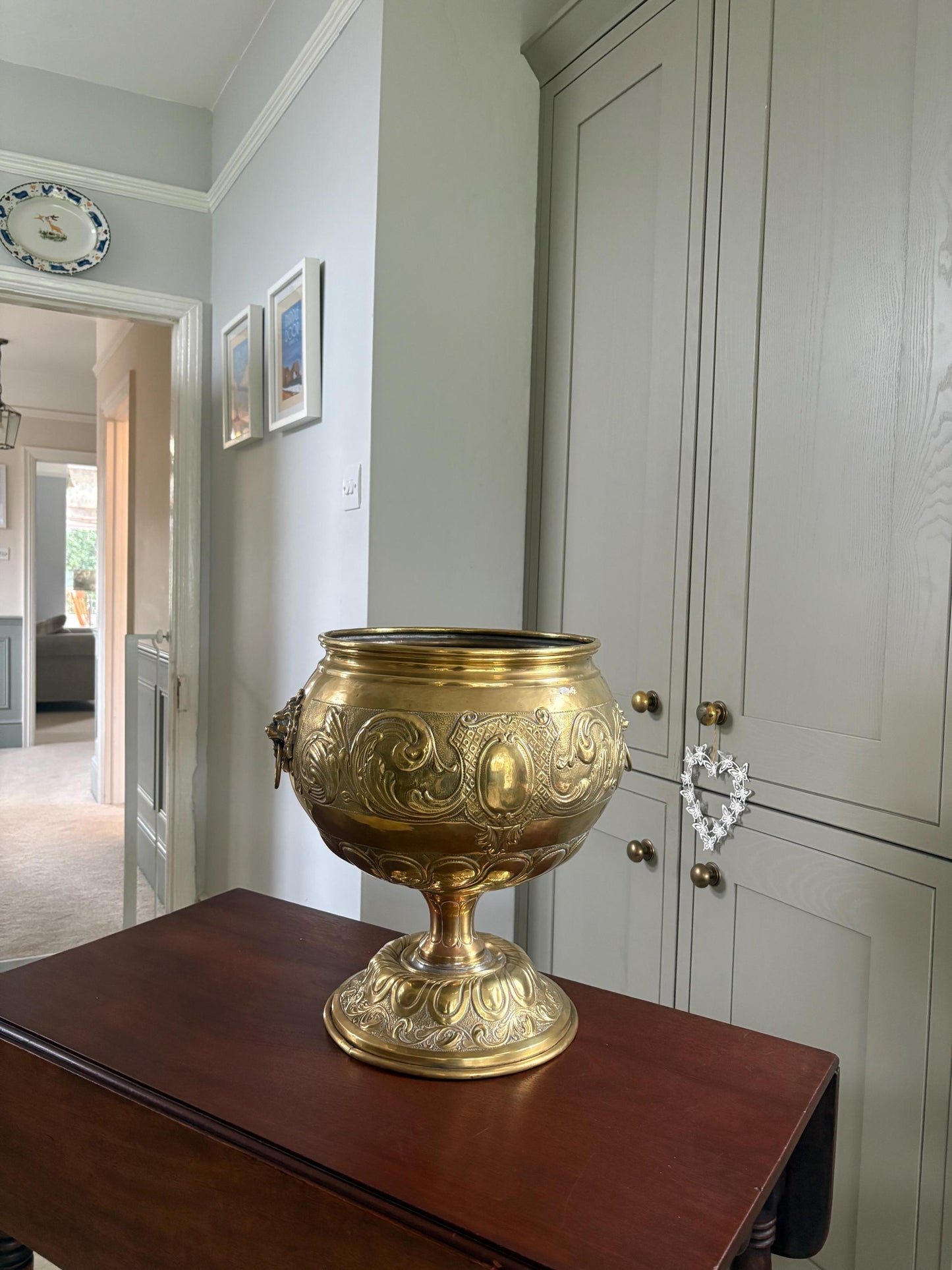 Brass Jardiniere, Antique Planter, Home Decor