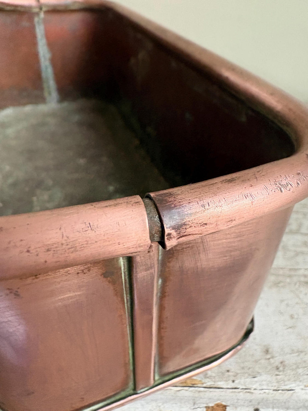 Small Vintage Copper Trough, Windowsill Planter, Kitchenalia