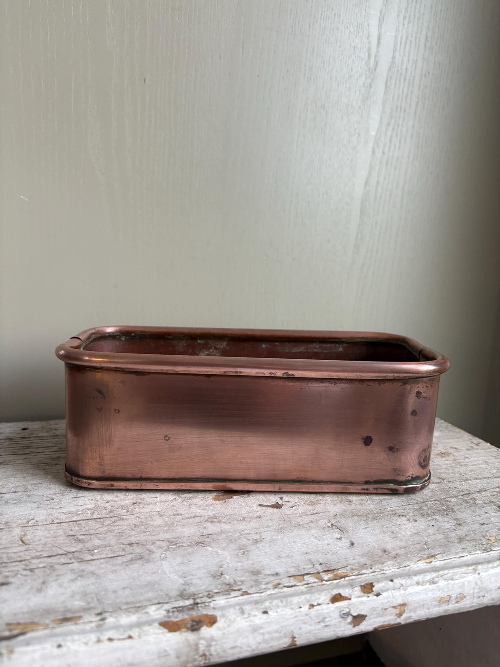 Small Vintage Copper Trough, Windowsill Planter, Kitchenalia