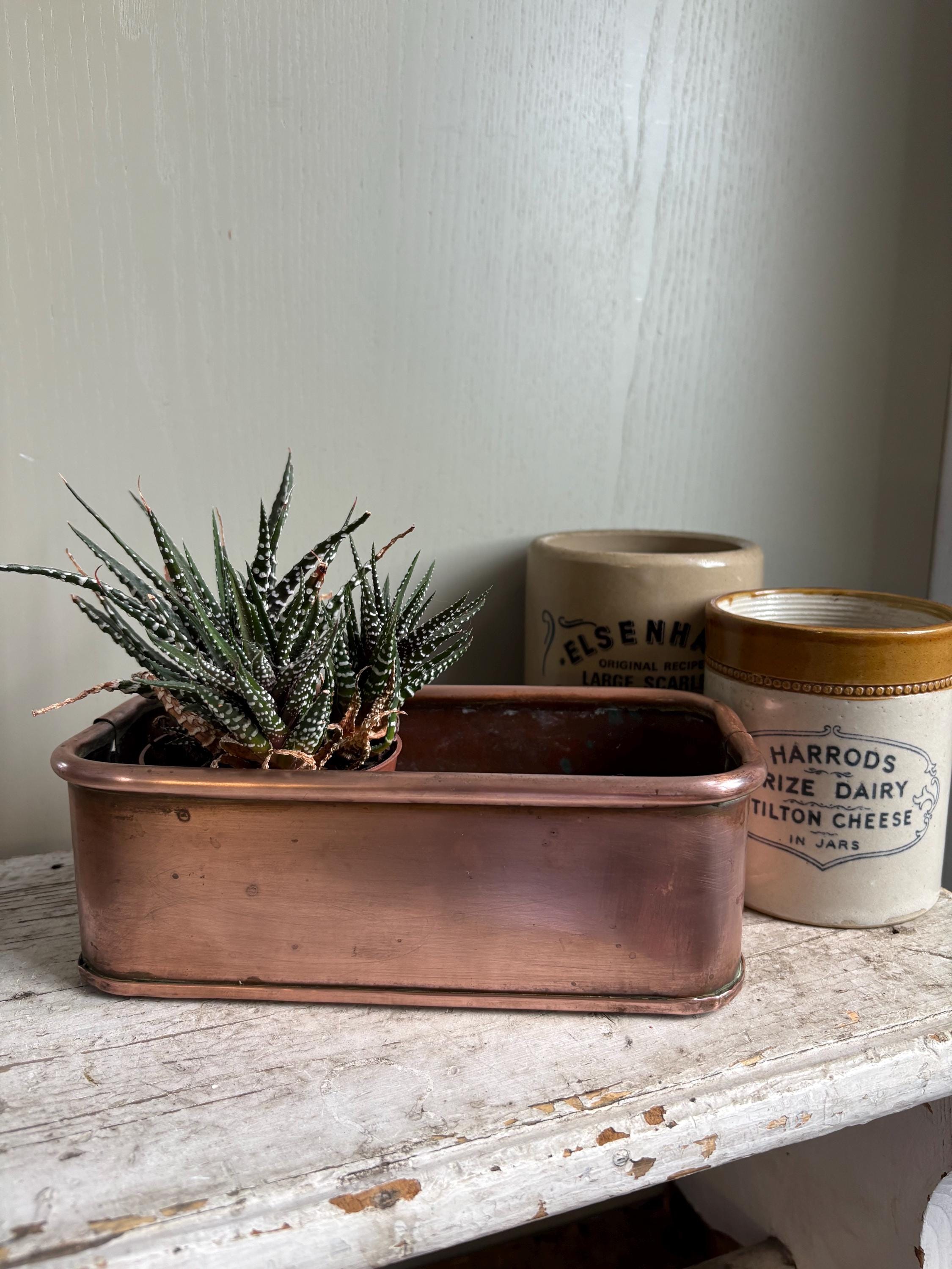 Small Vintage Copper Trough, Windowsill Planter, Kitchenalia