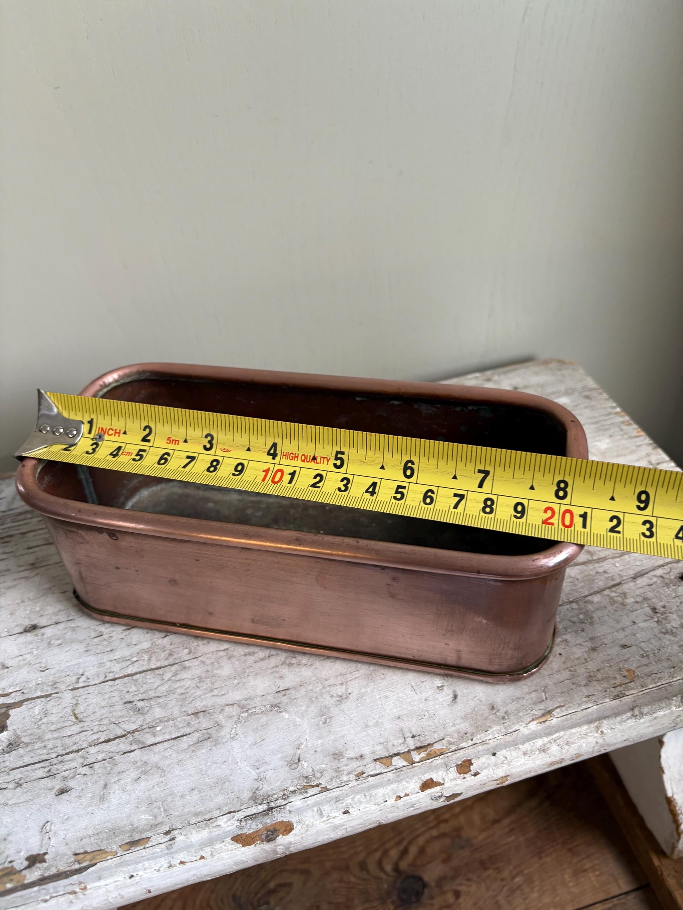 Small Vintage Copper Trough, Windowsill Planter, Kitchenalia