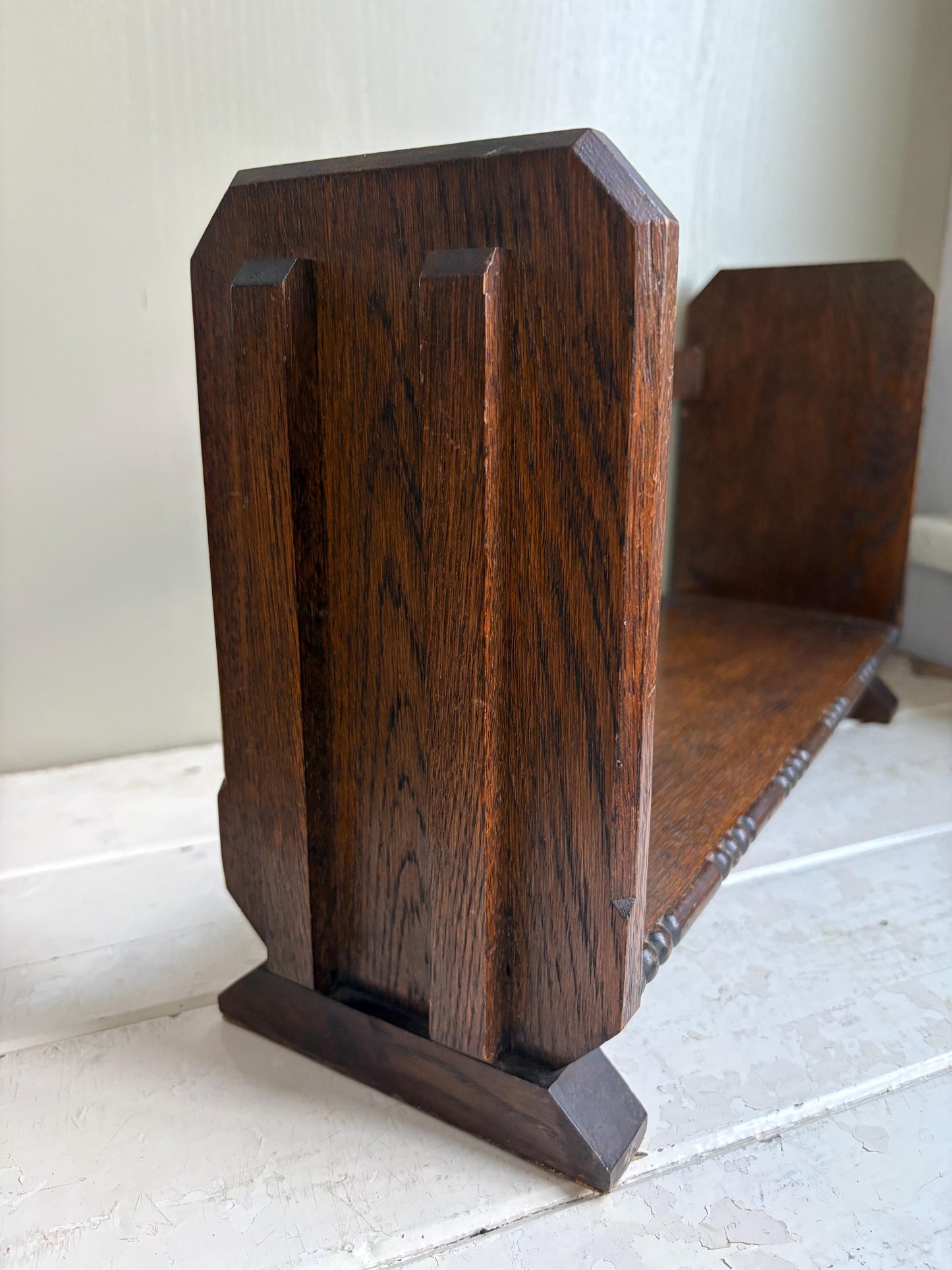 Art Deco Book Trough, Vintage Book Stand, Book Shelf.