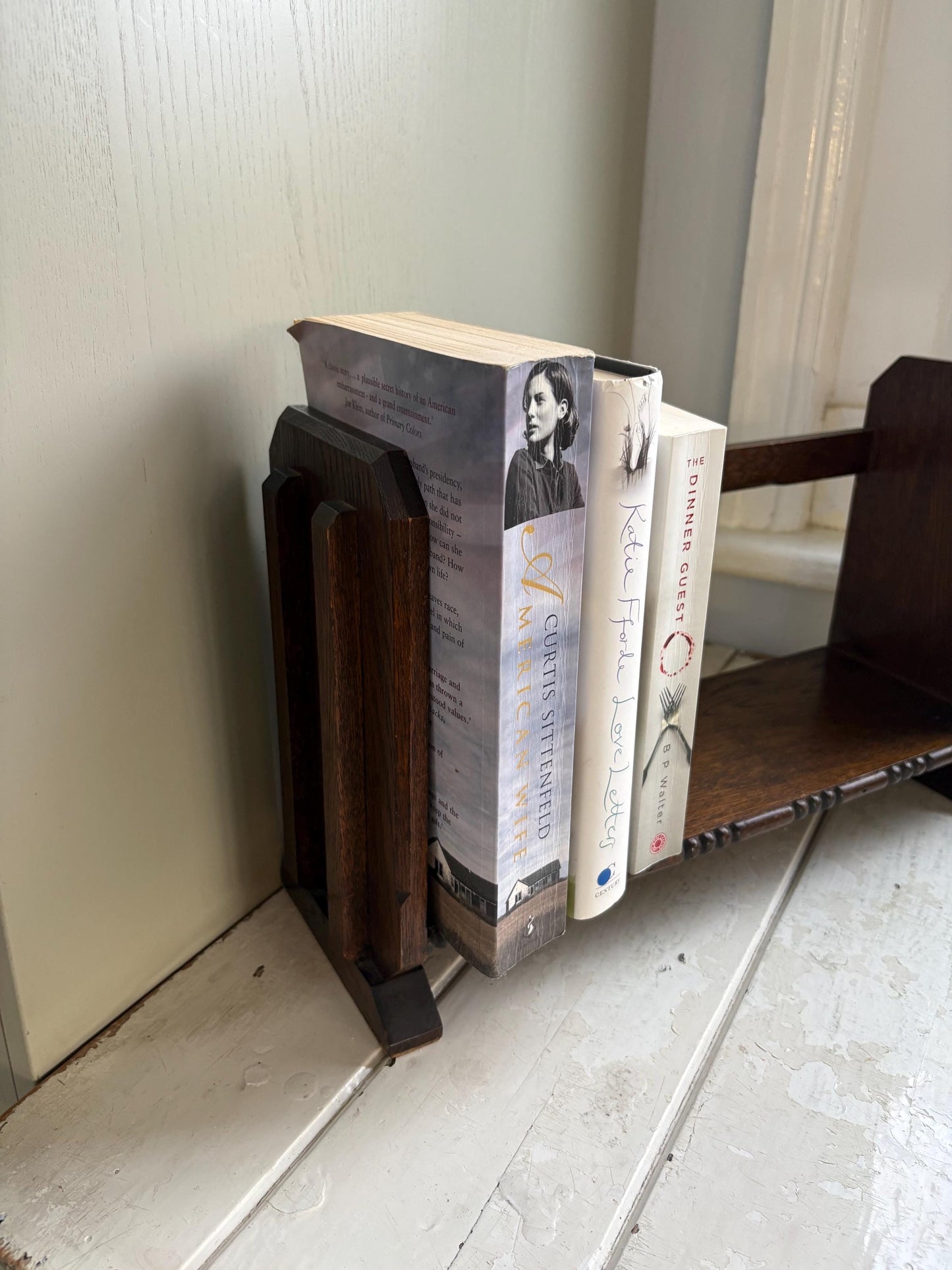 Art Deco Book Trough, Vintage Book Stand, Book Shelf.