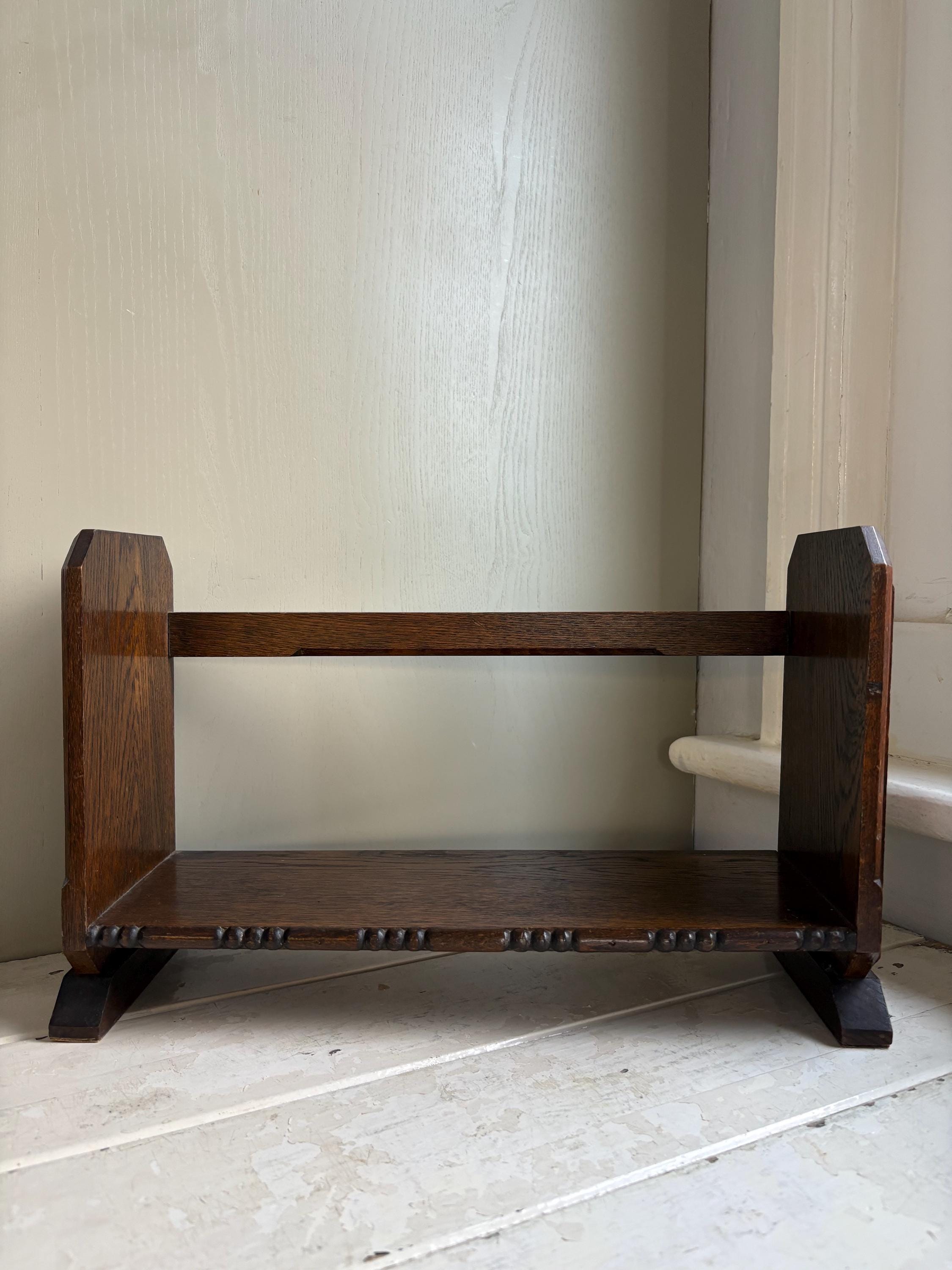 Art Deco Book Trough, Vintage Book Stand, Book Shelf.