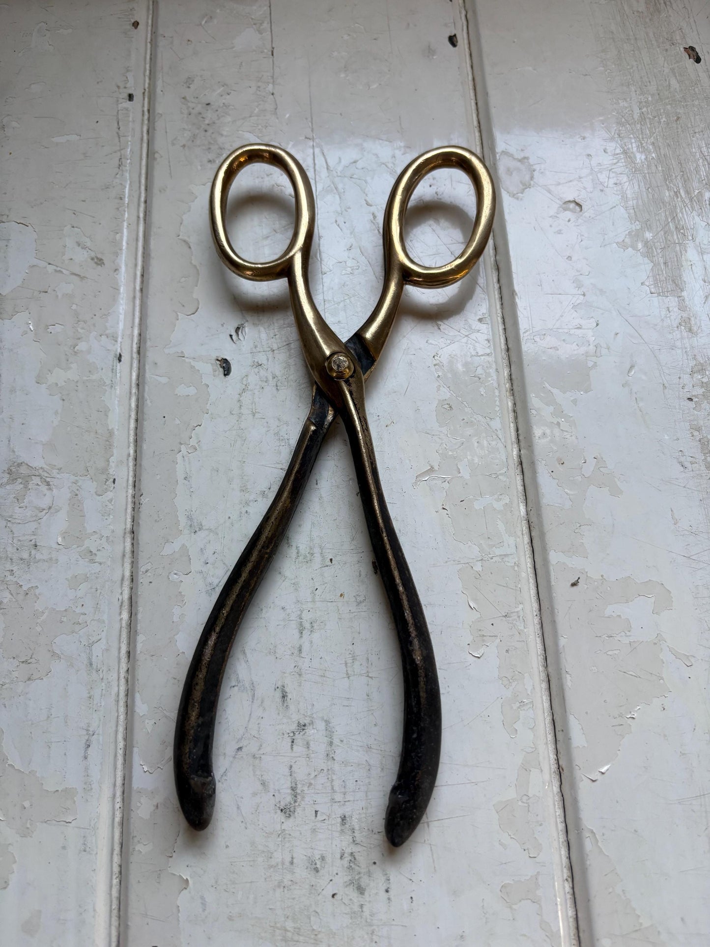 Vintage Coal Tongs, Coal Scissors, Fire side accessories
