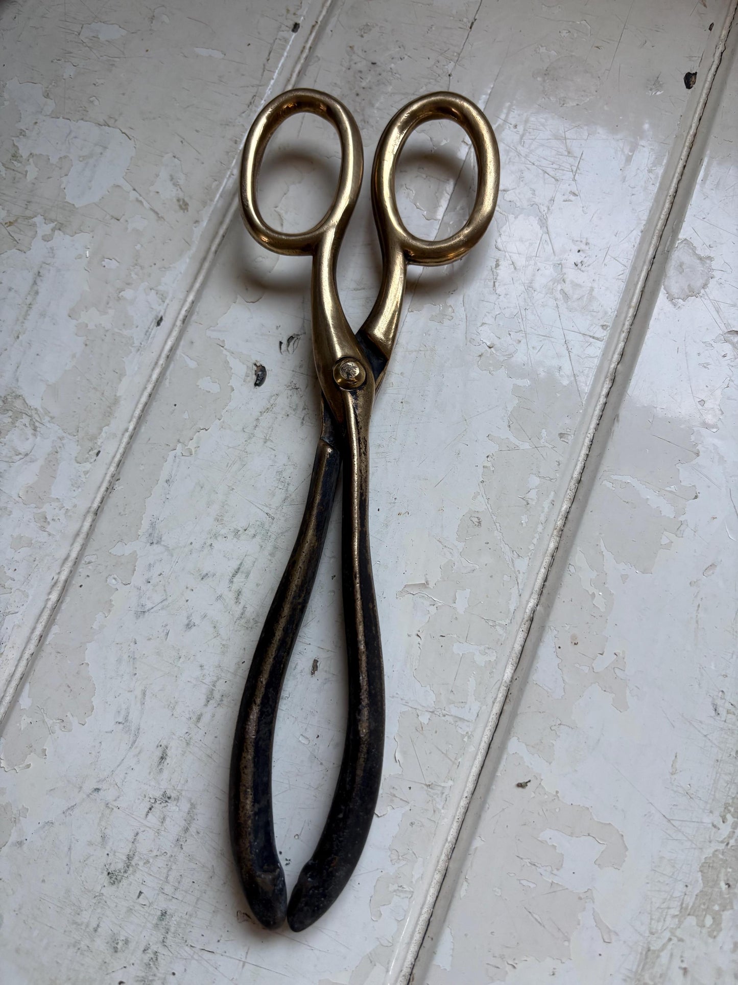 Vintage Coal Tongs, Coal Scissors, Fire side accessories