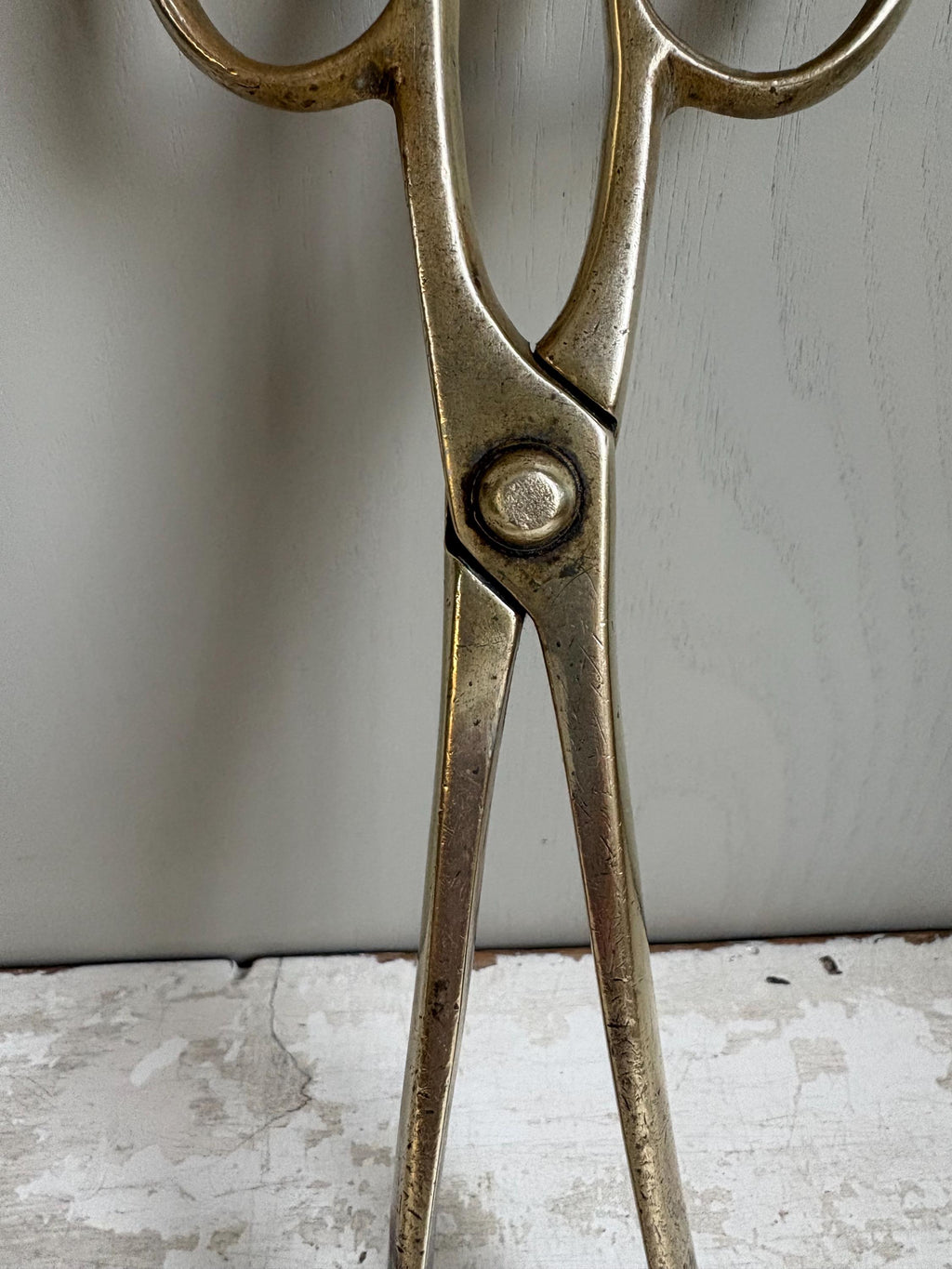 Brass Coal Tongs, Coal Scissors, Fireplace Accessories