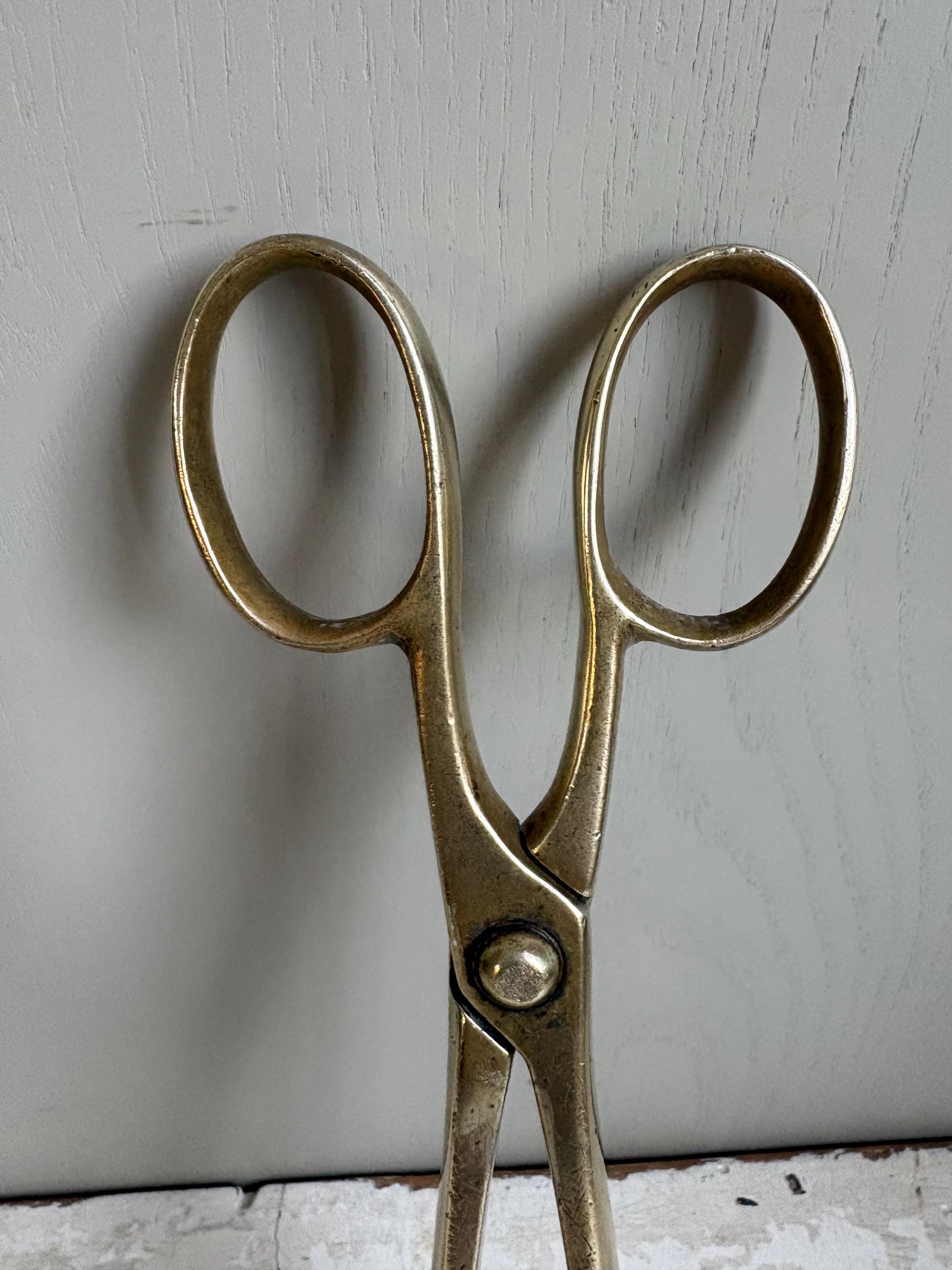 Brass Coal Tongs, Coal Scissors, Fireplace Accessories