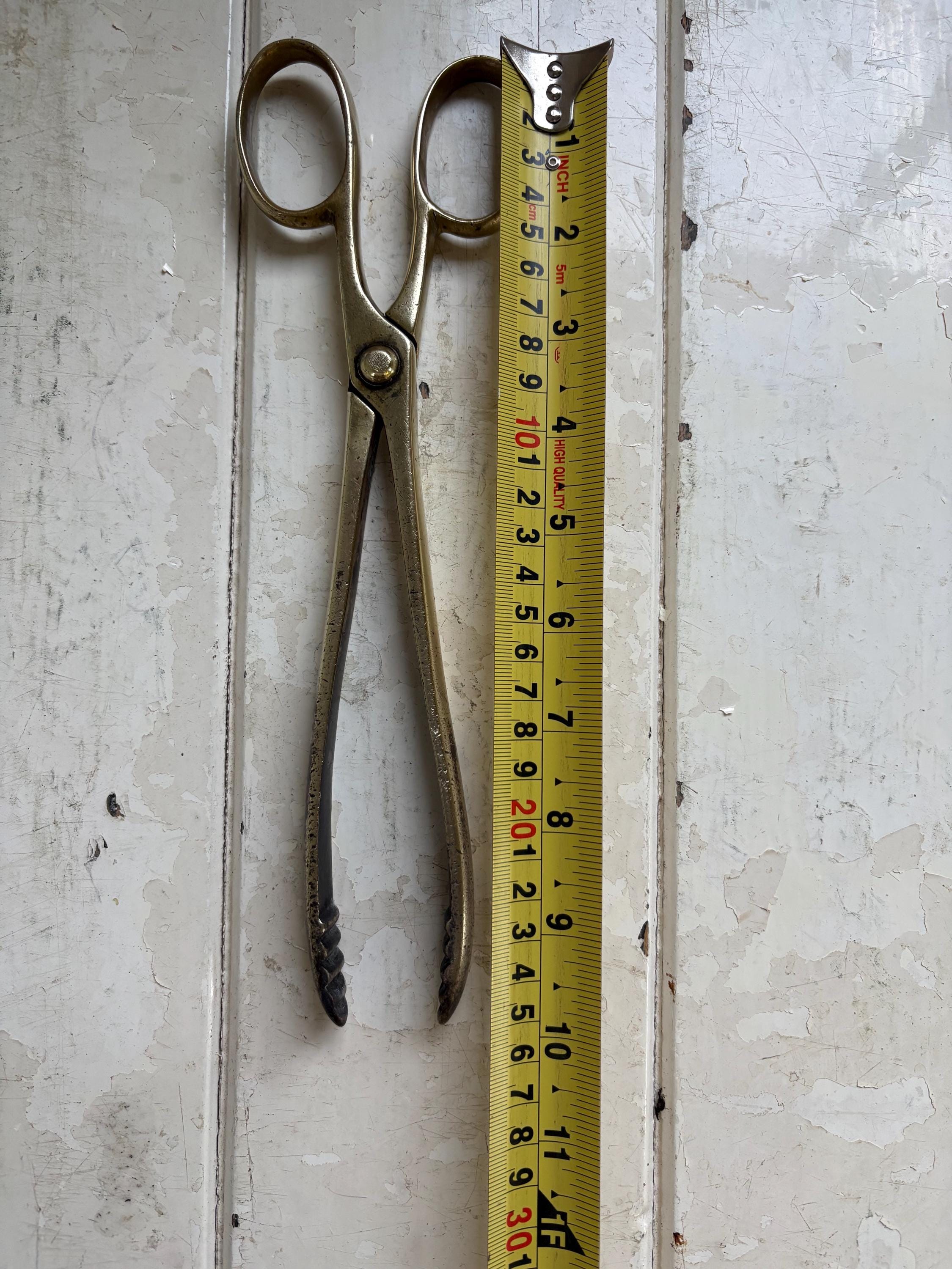 Brass Coal Tongs, Coal Scissors, Fireplace Accessories